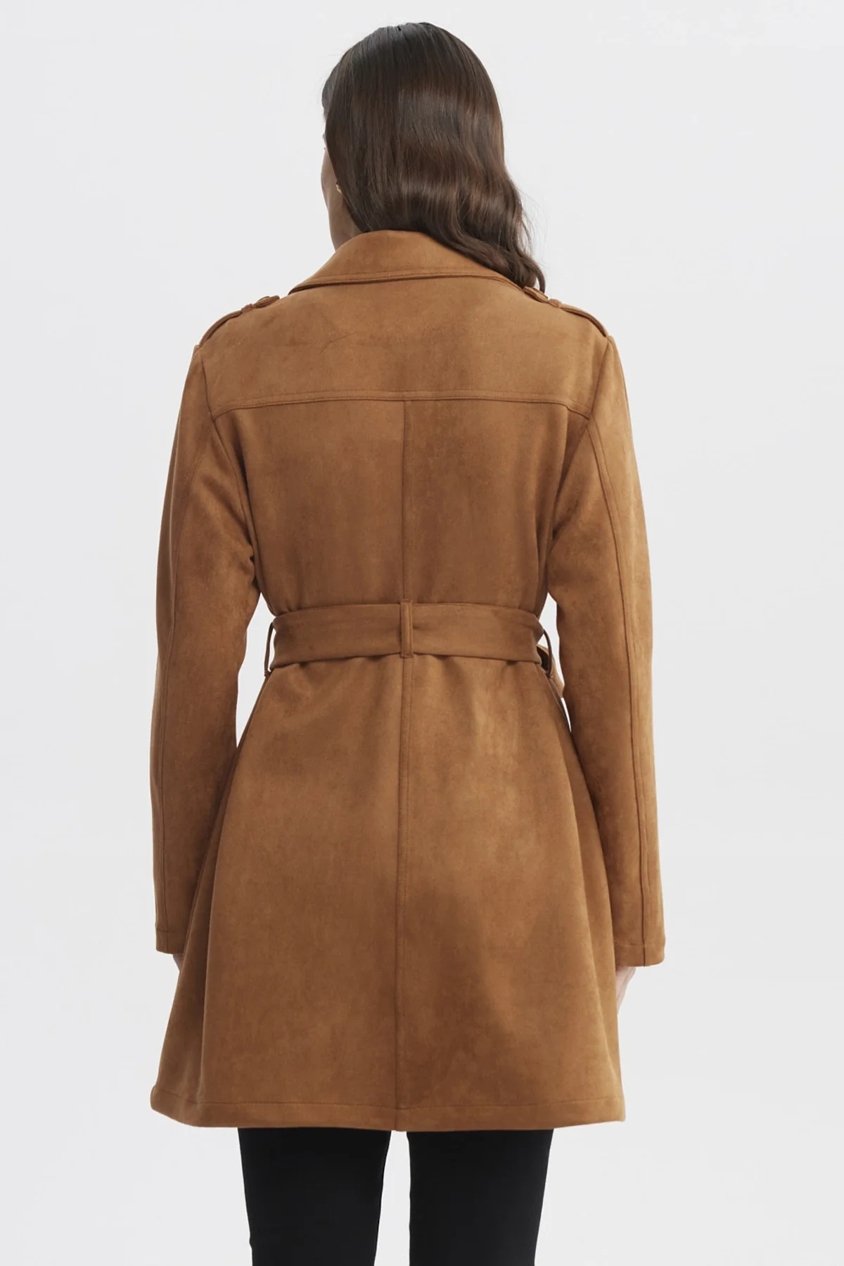 Abrigo Mujer Slim Cuello Camisero Camel - Image 3