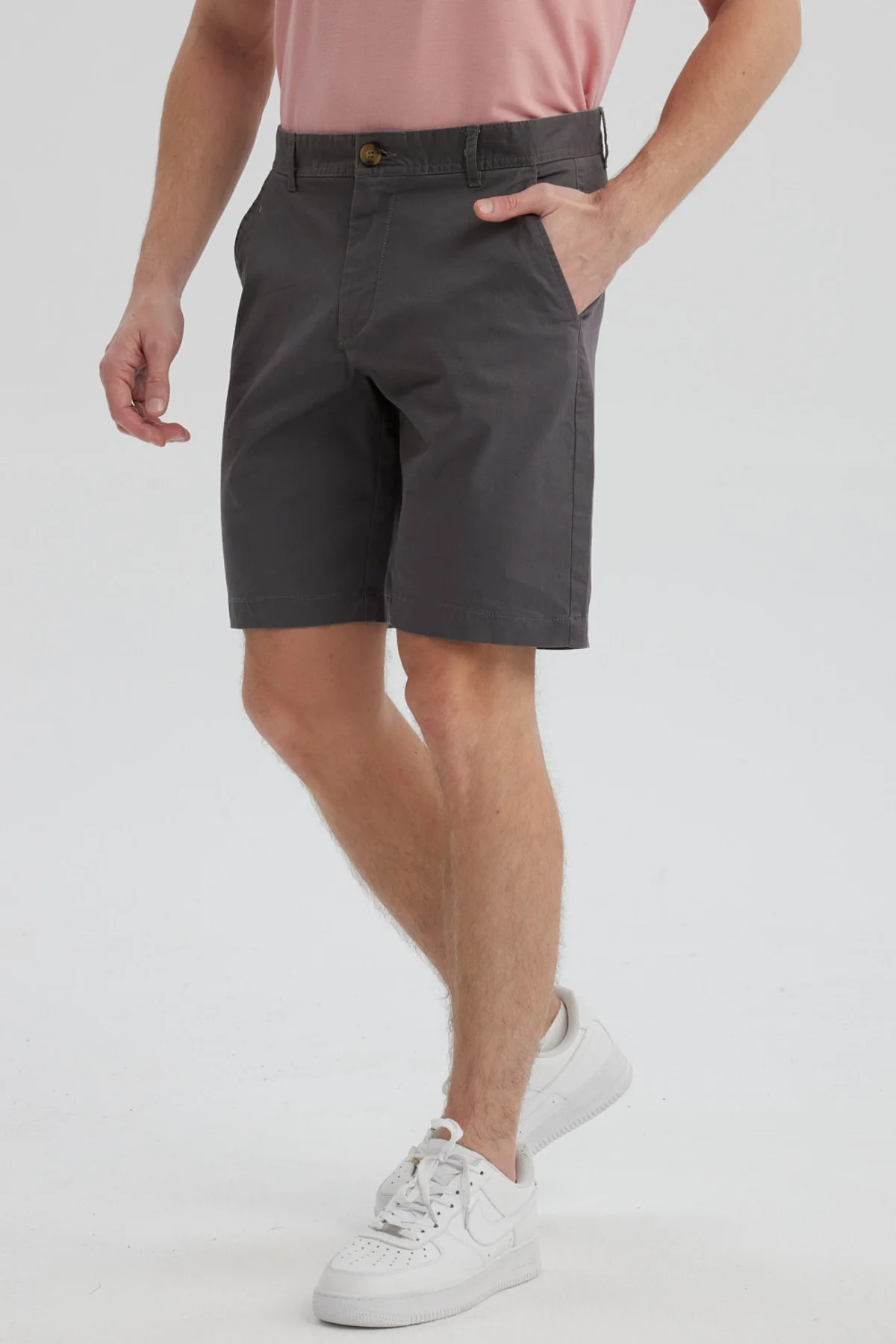 Bermuda Hombre Chino Básico Gris - Image 2