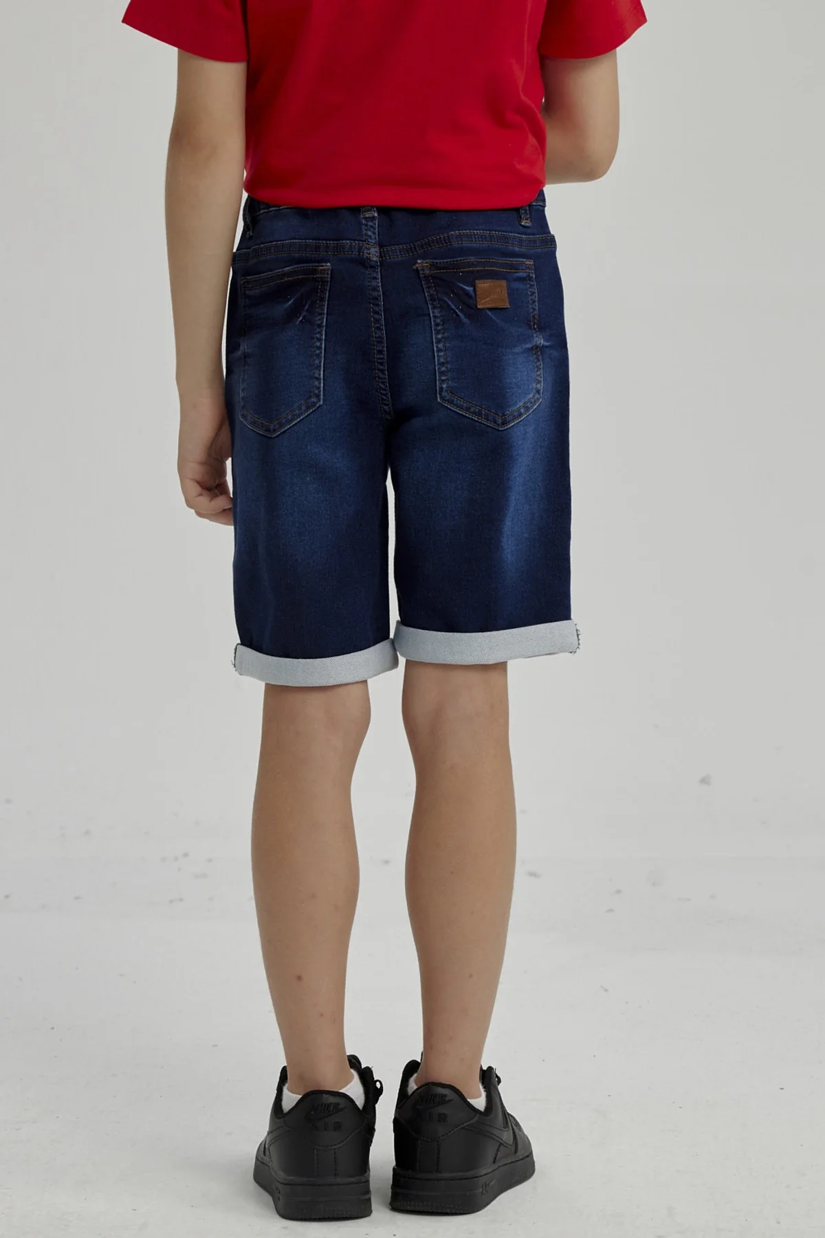 Bermuda Niño Básico Denim Azul Oscuro - Image 3