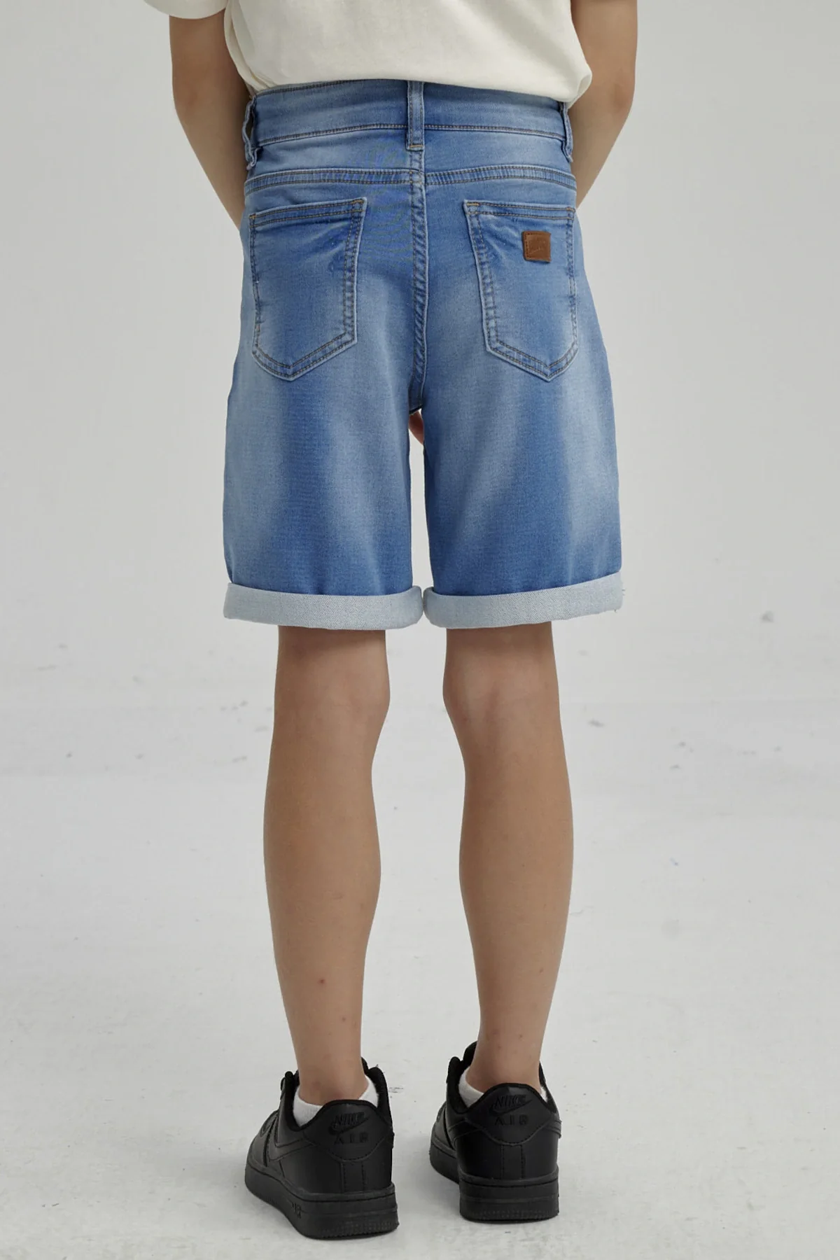 Bermuda Niño Básico Denim Celeste - Image 3