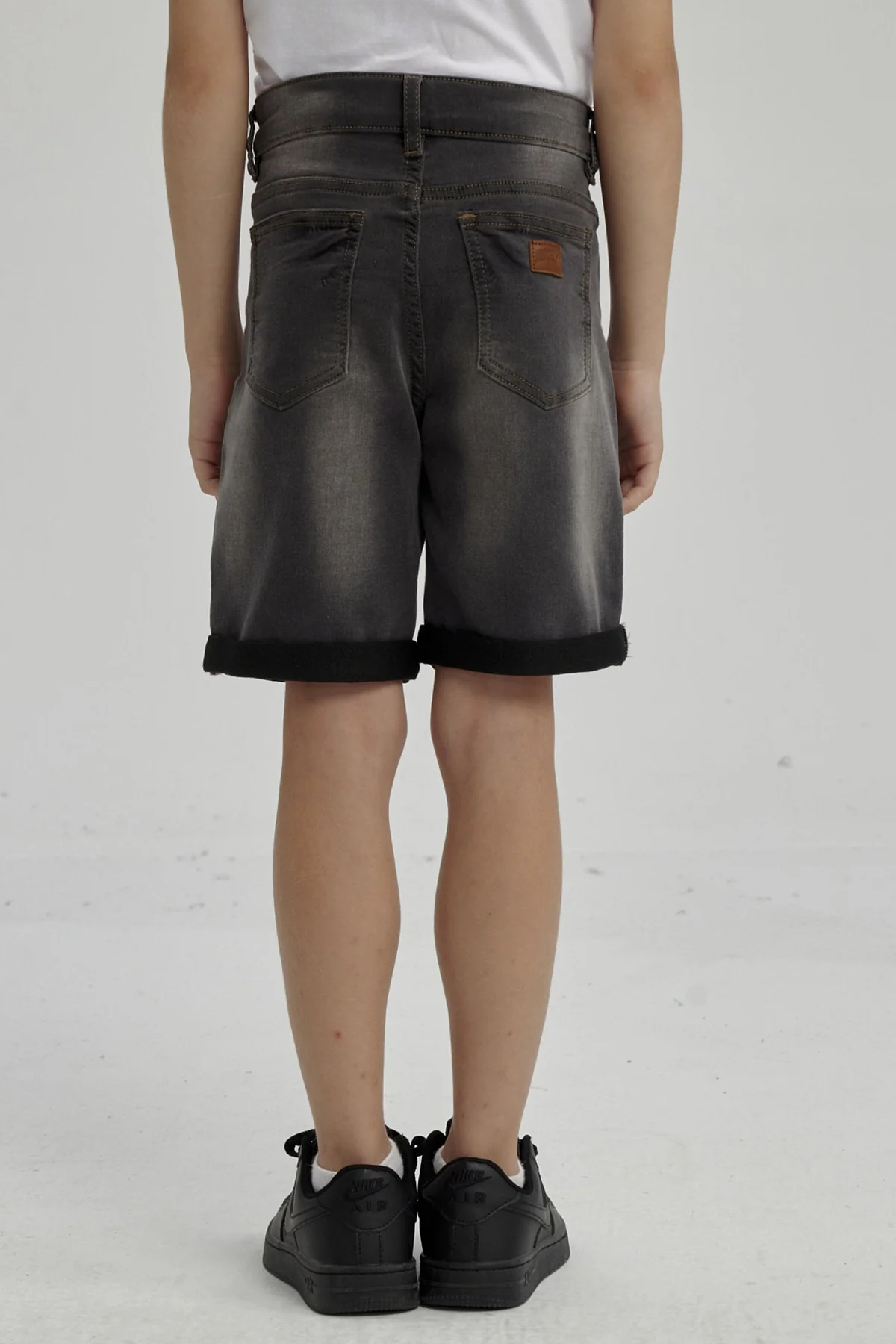 Bermuda Niño Básico Denim Gris - Image 3