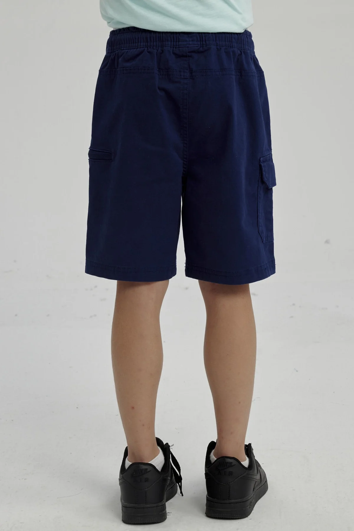 Bermuda Niño Cargo Gabardina Azul - Image 3