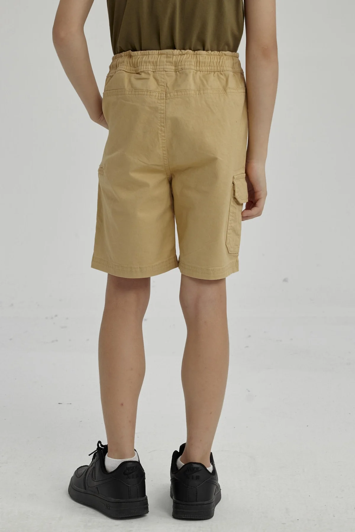 Bermuda Niño Cargo Gabardina Kaki - Image 3