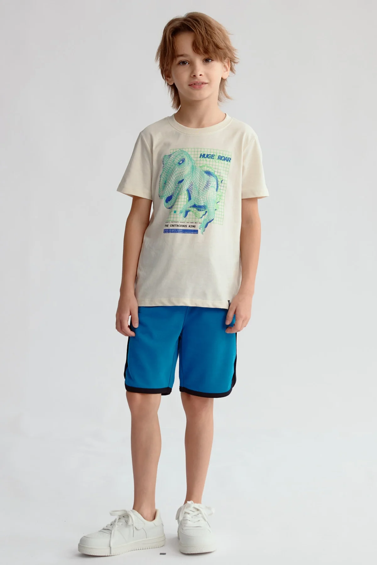 Bermuda Niño Print Azul Petroleo - Image 4