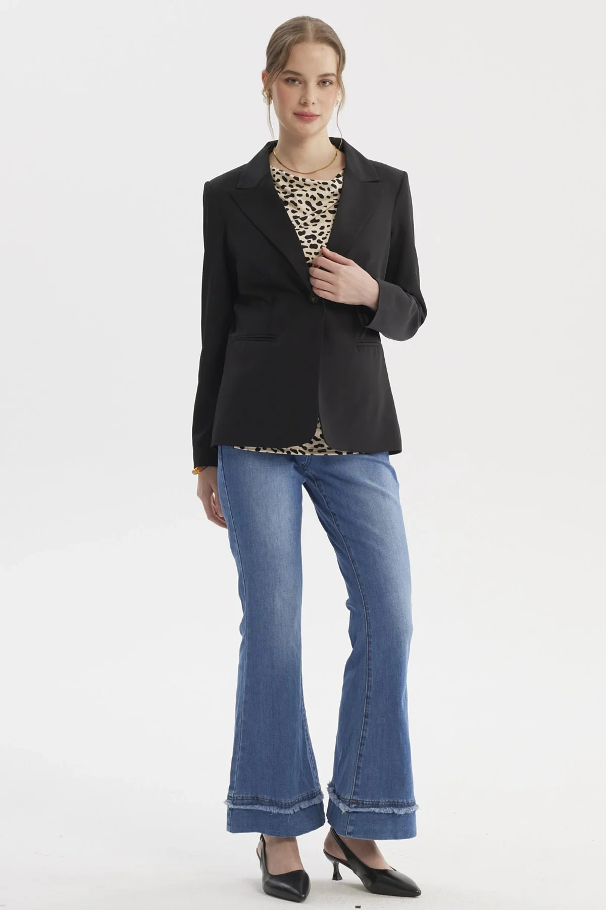 Blazer Mujer Casual Negro - Image 4