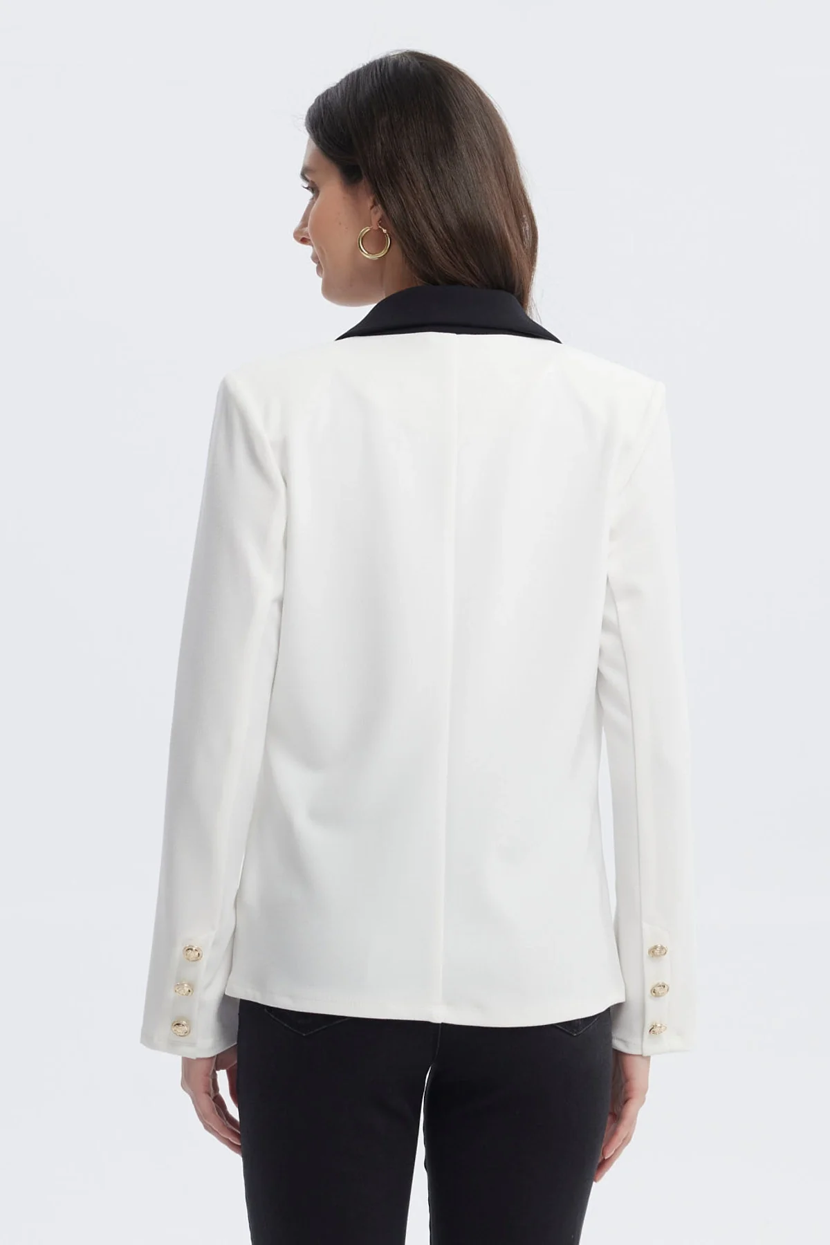 Blazer Mujer Contraste Crudo - Image 3