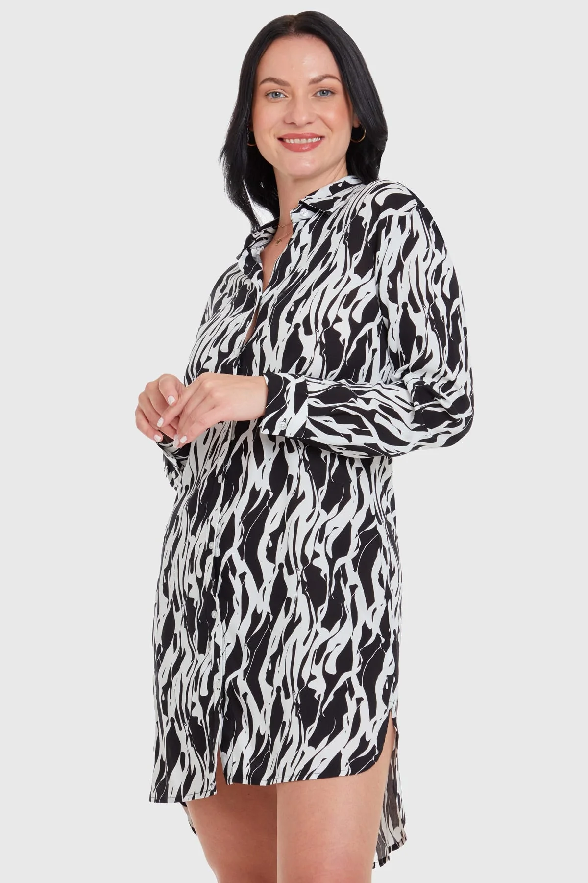 Blusa Camisera Long Fit Crudo - Image 2