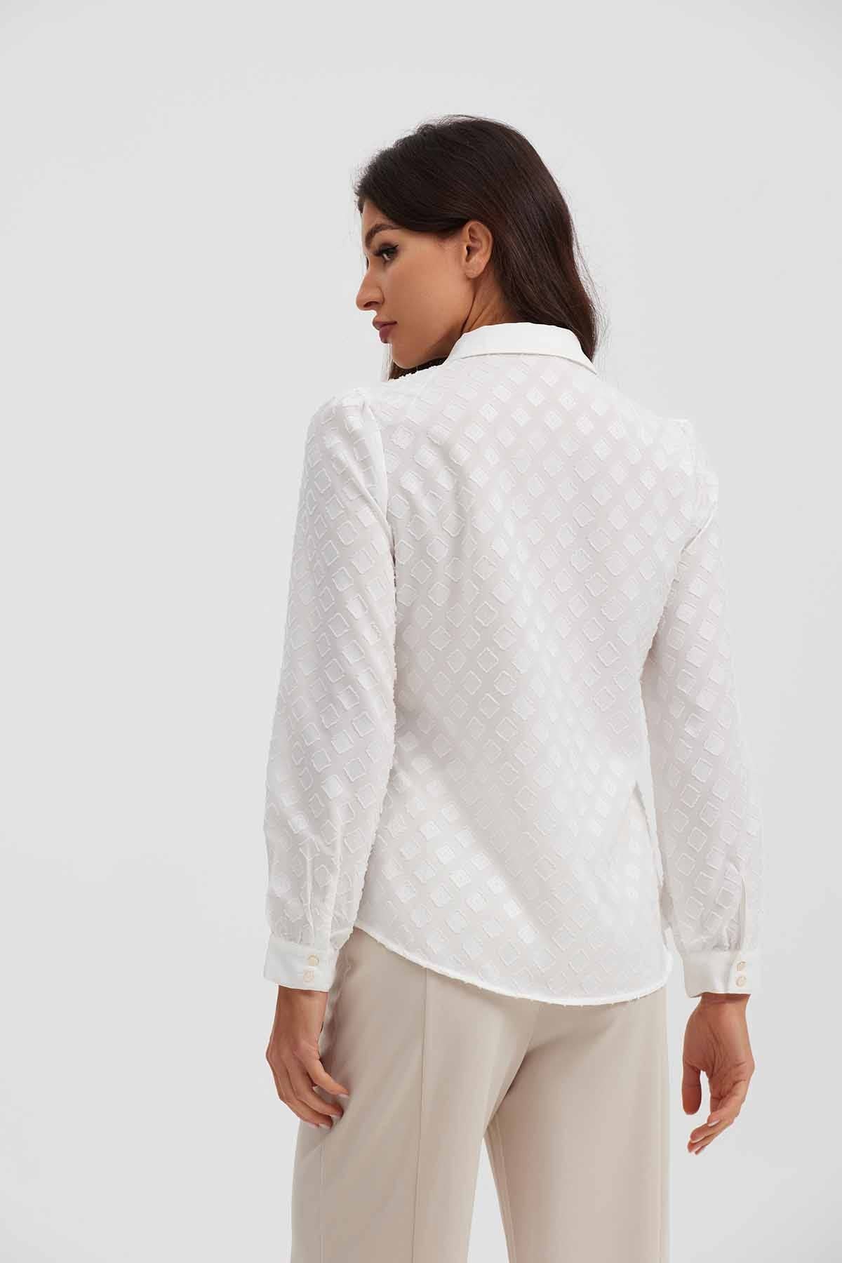 Blusa Mujer Abotónada Crudo - Image 3