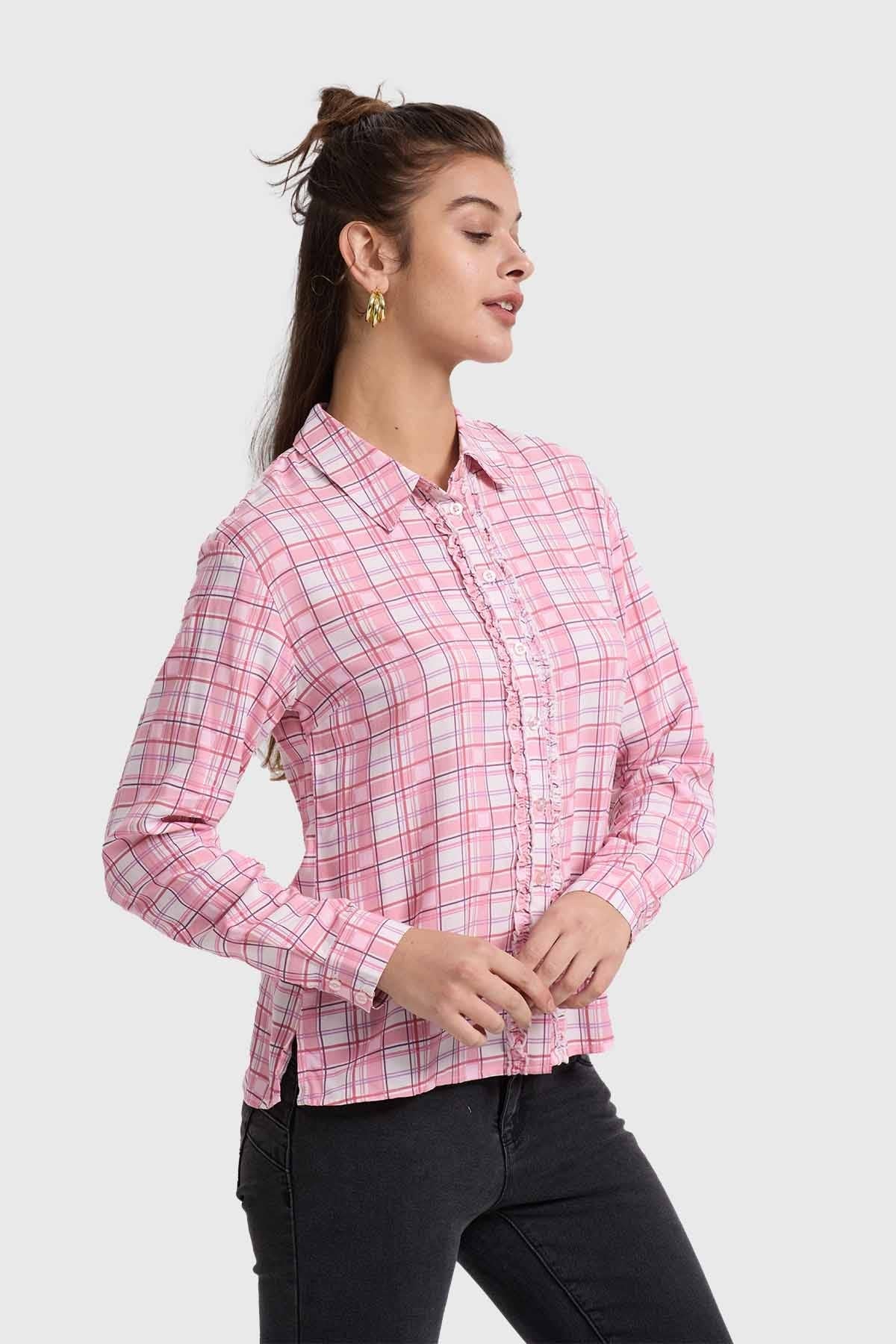 Blusa Mujer Abotonada Rosado - Image 2