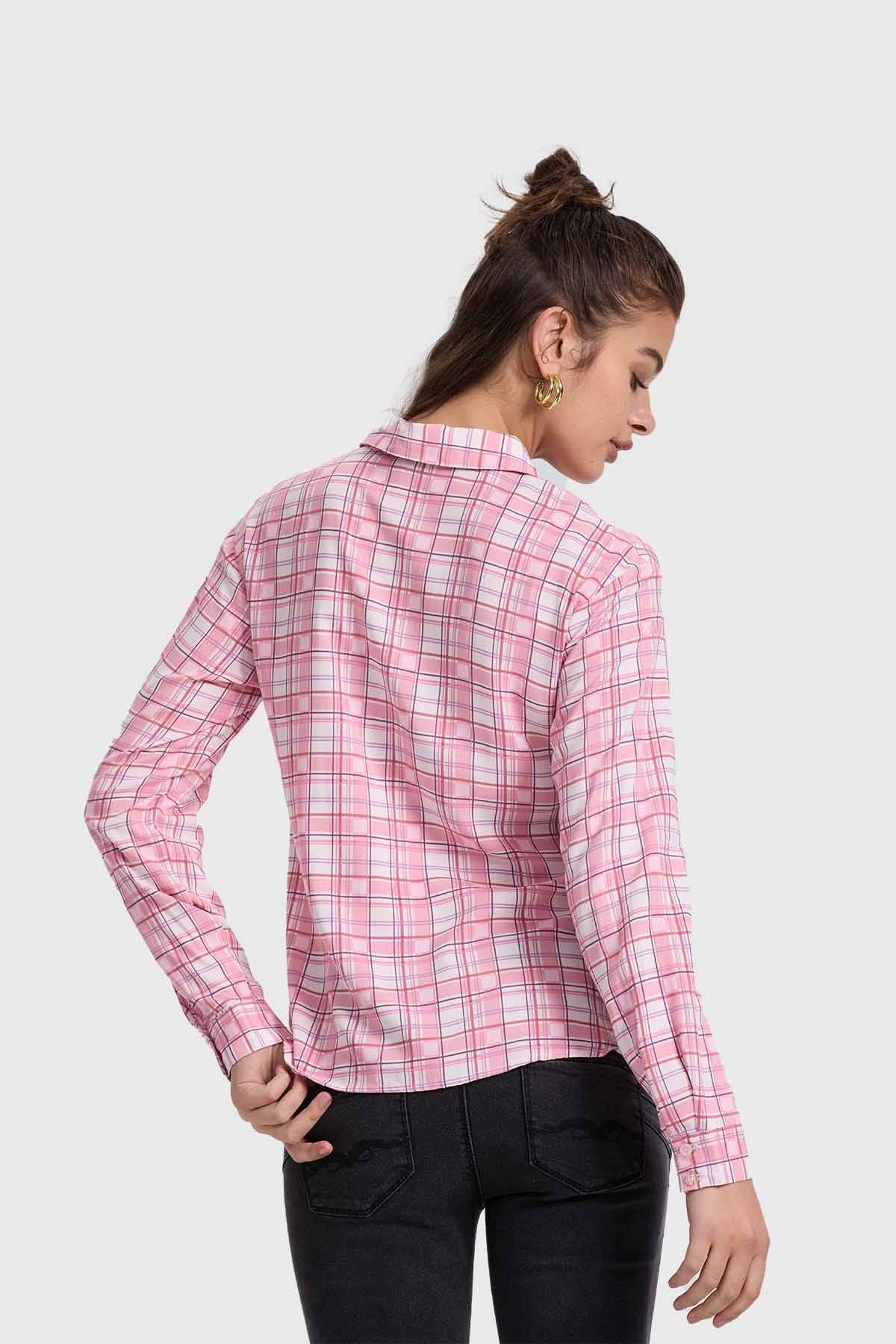 Blusa Mujer Abotonada Rosado - Image 3