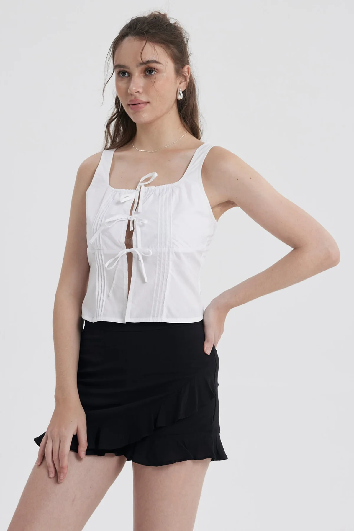 Blusa Mujer Lacitos Blanco - Image 2