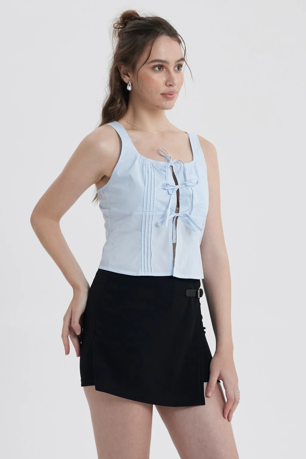 Blusa Mujer Lacitos Celeste - Image 2