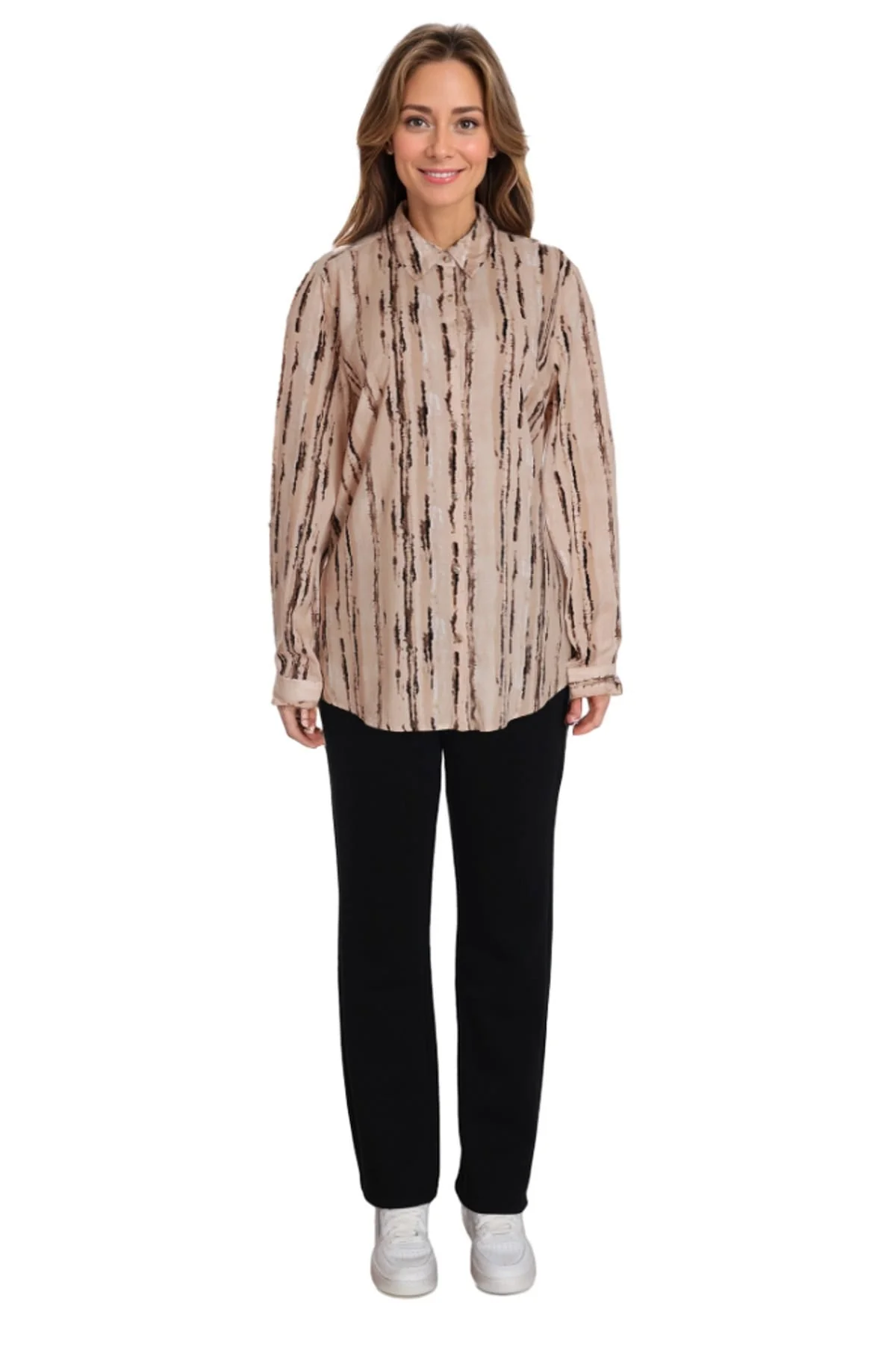 Blusa Mujer Estampada Beige - Image 3