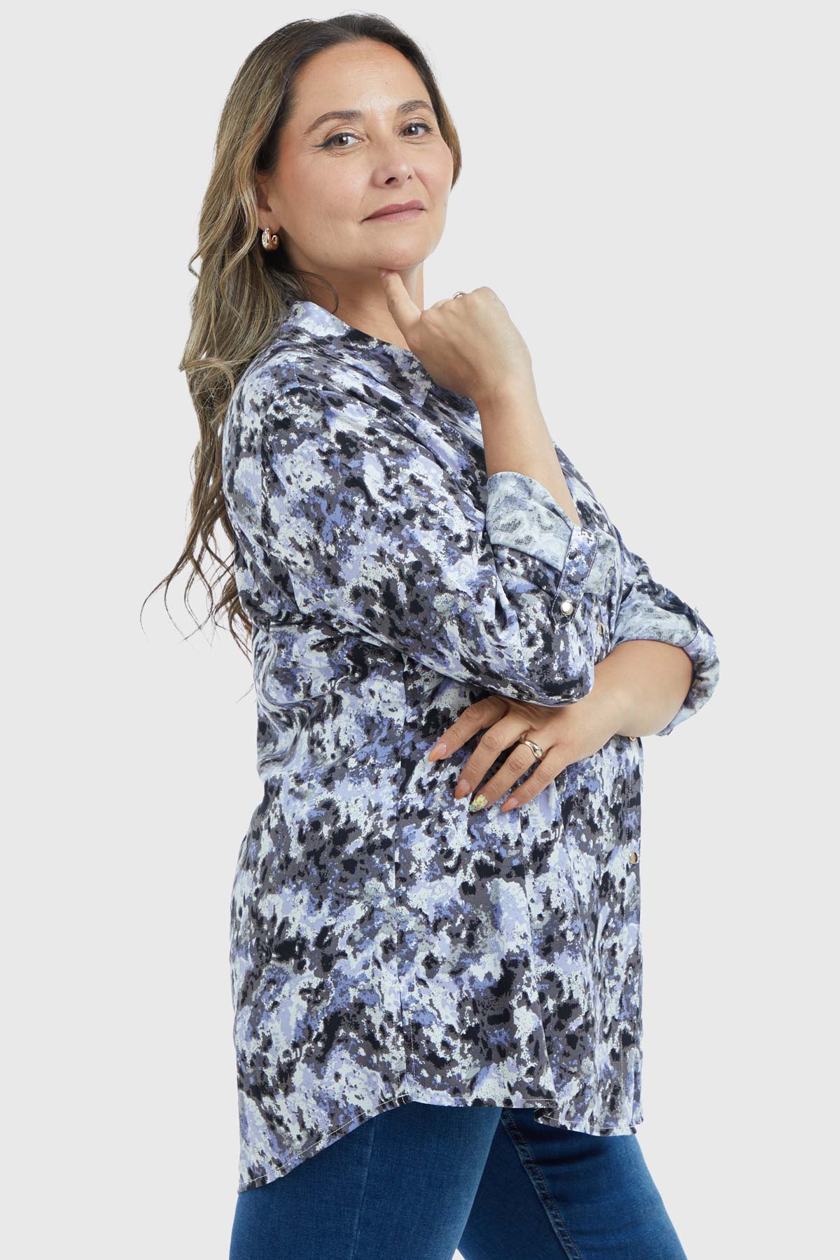 Blusa Mujer Estampada Negro - Image 2