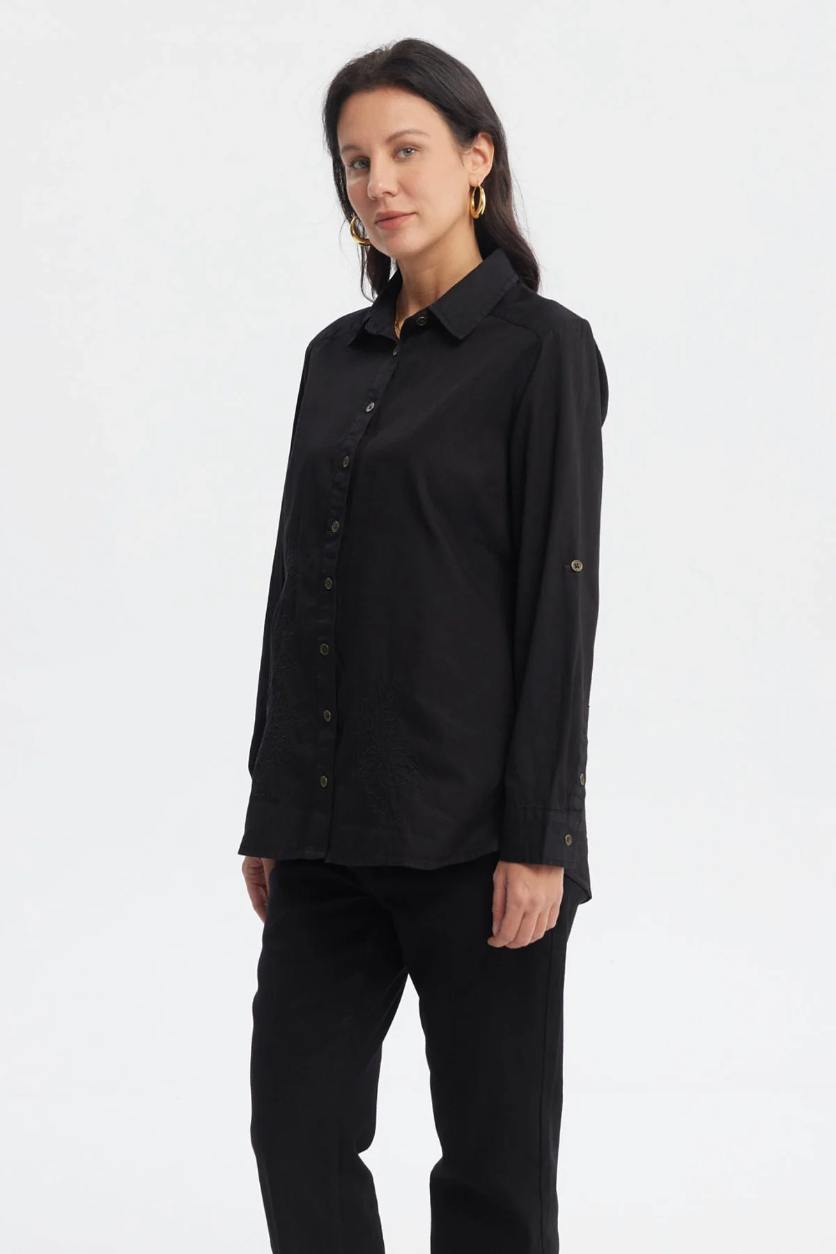 Blusa Mujer Mezclilla Negro - Image 2