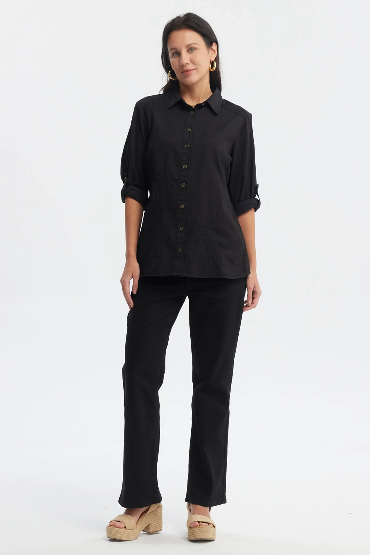 Blusa Mujer Mezclilla Negro - Image 4