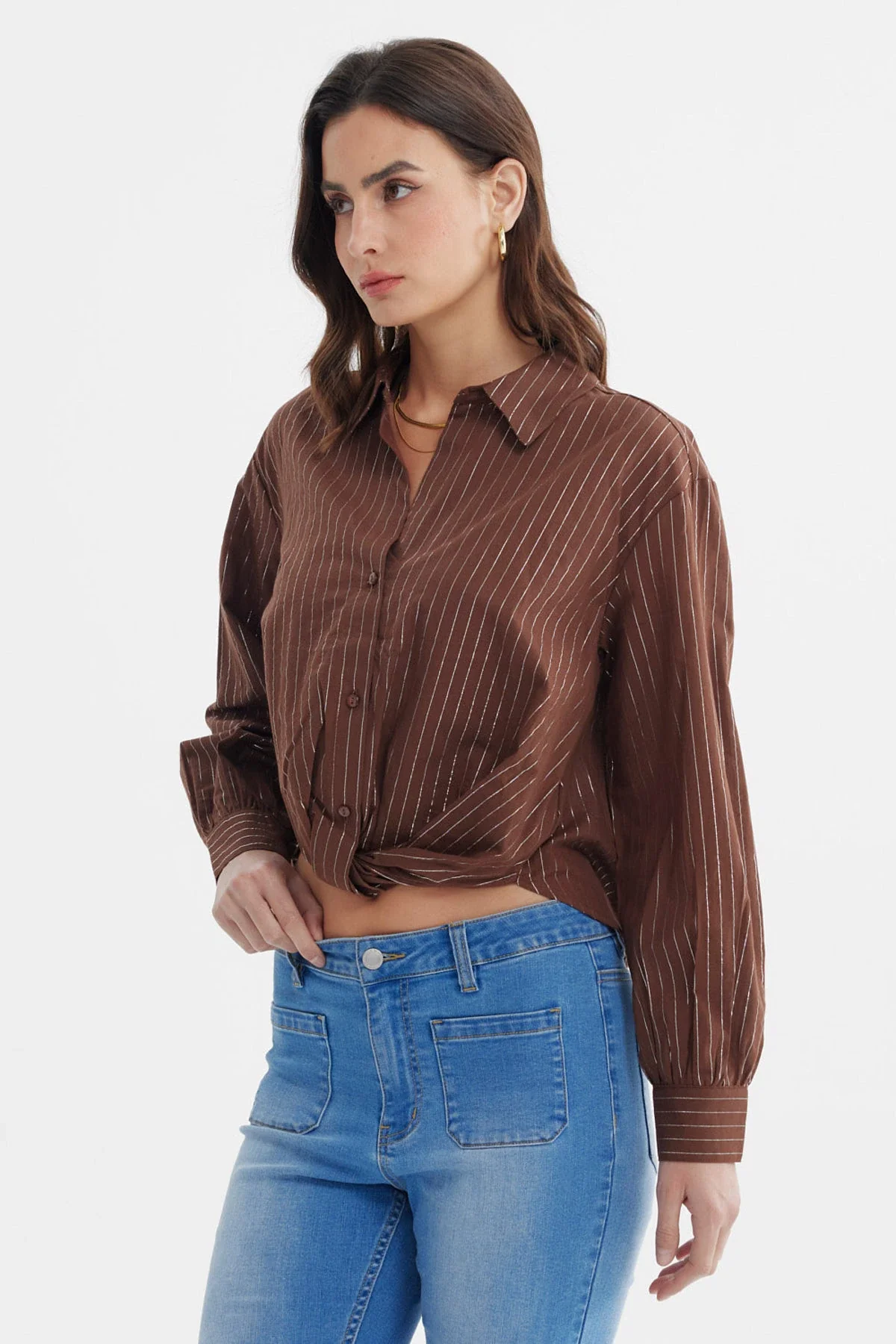 Blusa Mujer Oversize Chocolate - Image 2