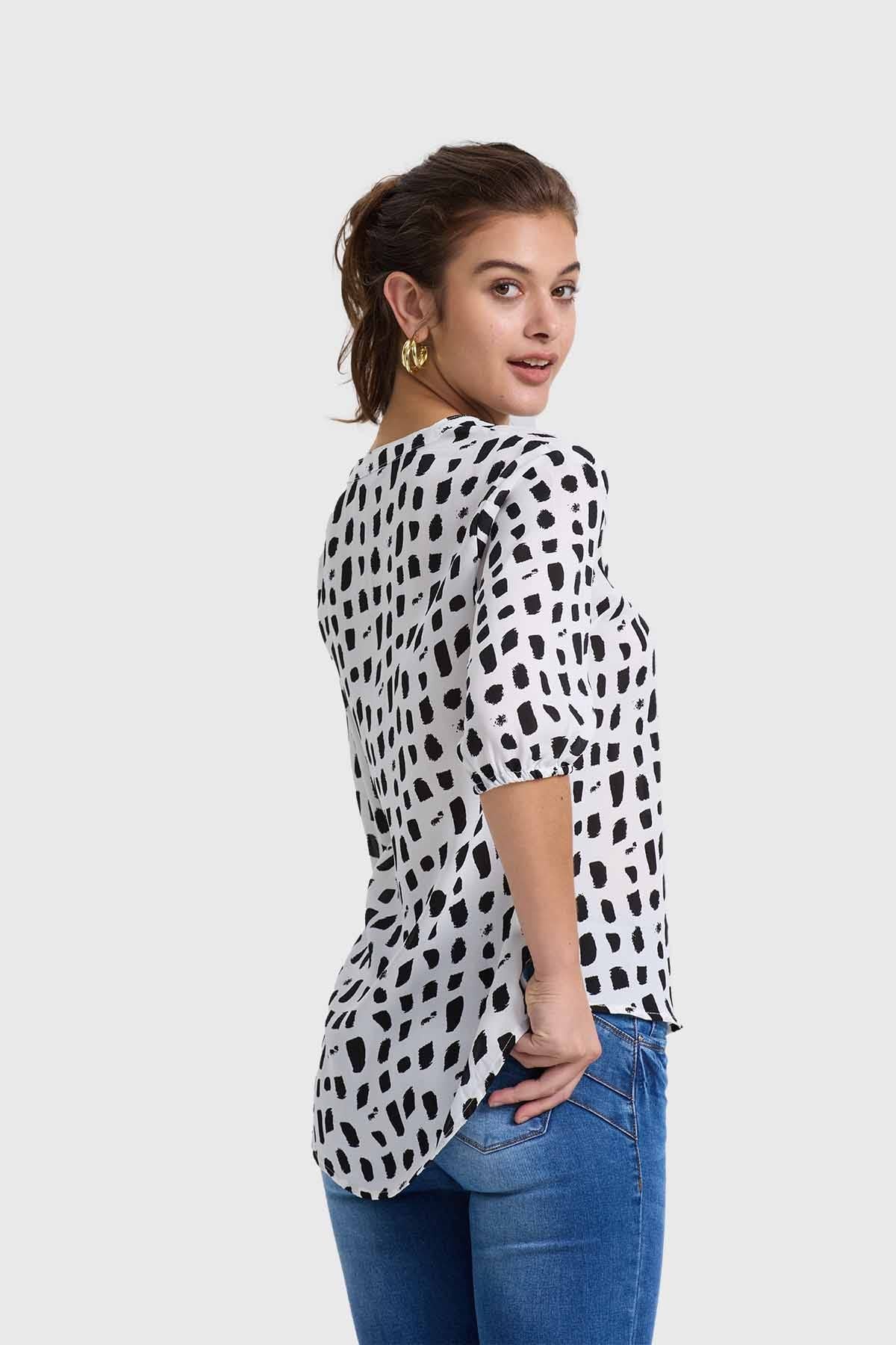 Blusa Mujer Print Crudo - Image 3