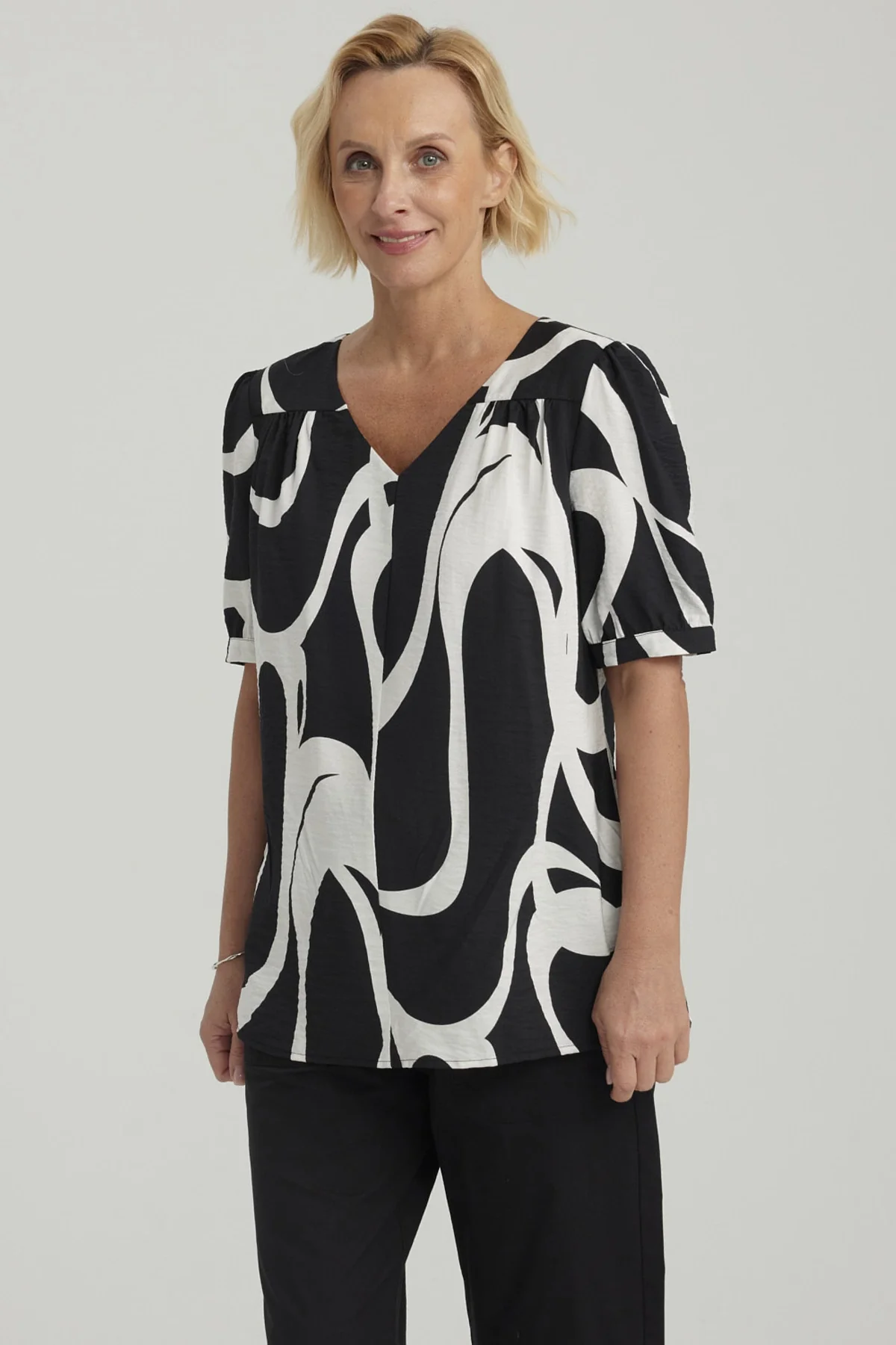 Blusa Mujer Rapport Negro - Image 2