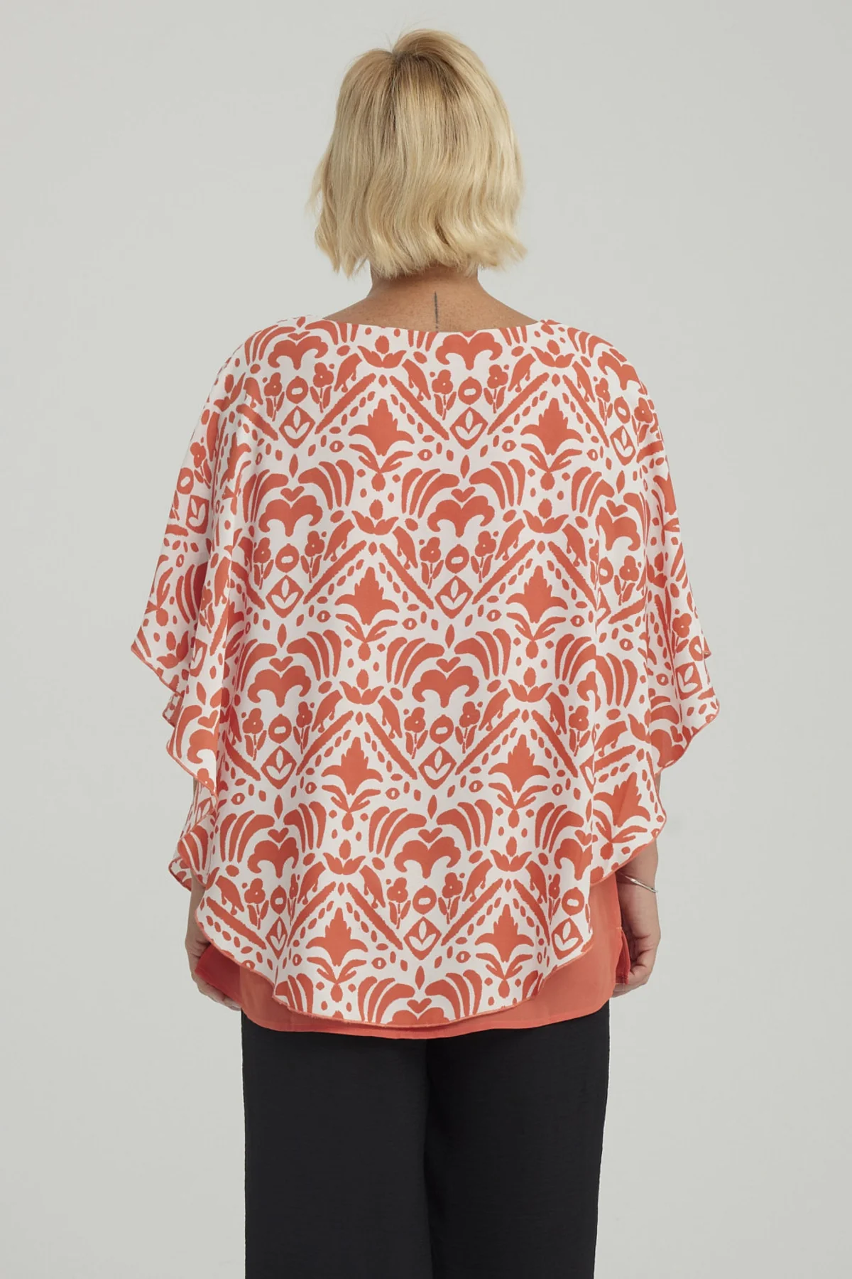 Blusa Mujer Túnica Peto Crep Terracota - Image 3