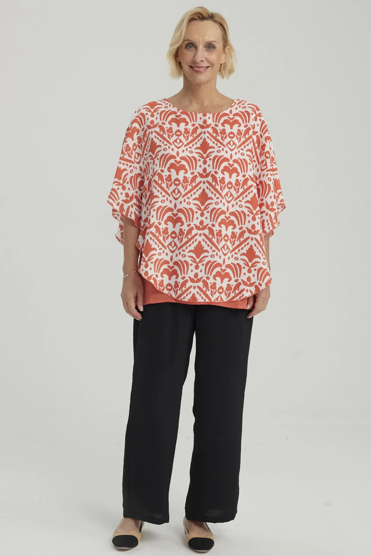 Blusa Mujer Túnica Peto Crep Terracota - Image 4