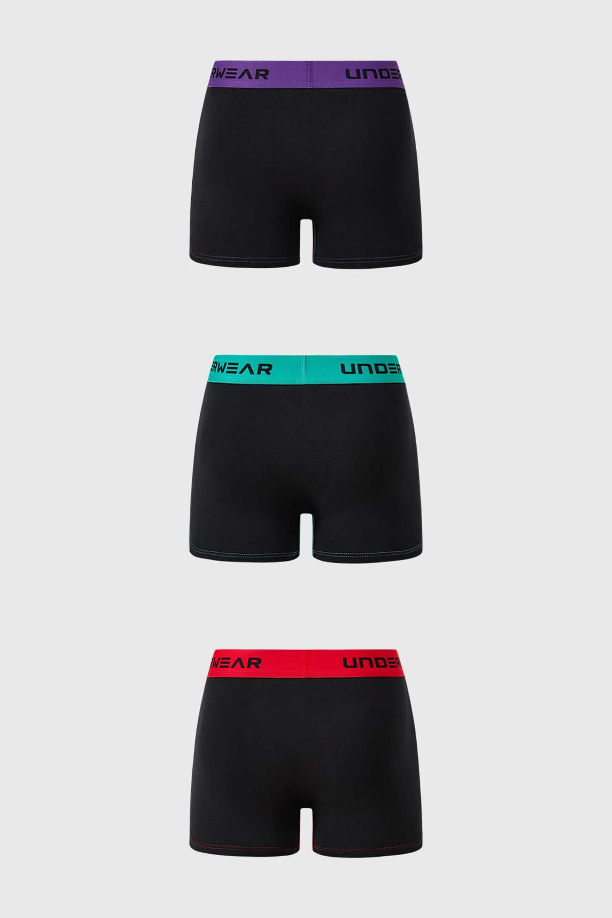 Boxer Hombre Triapack Corto Violeta - Image 2