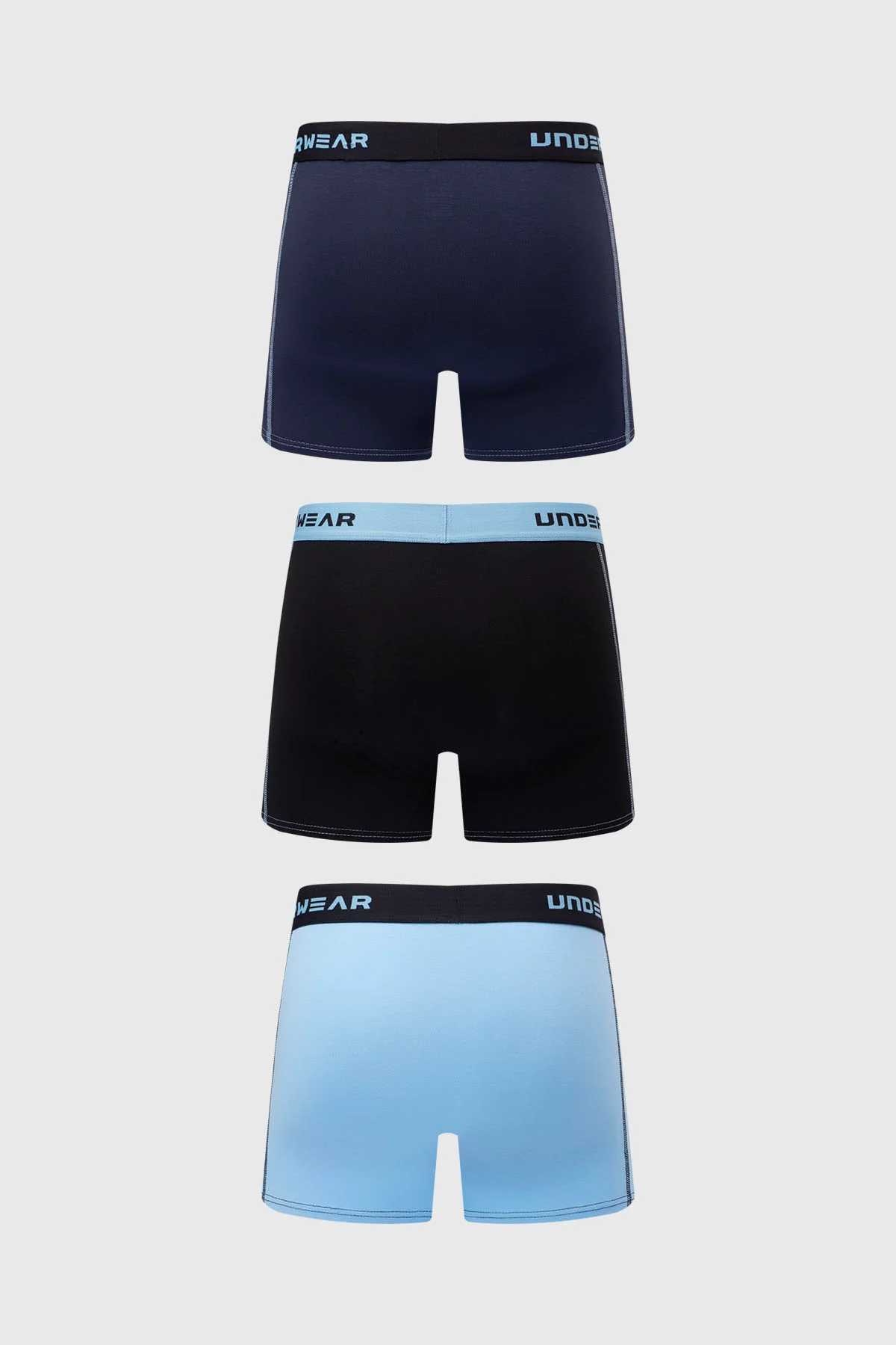 Boxer Hombre Tripack Largo Azul - Image 2