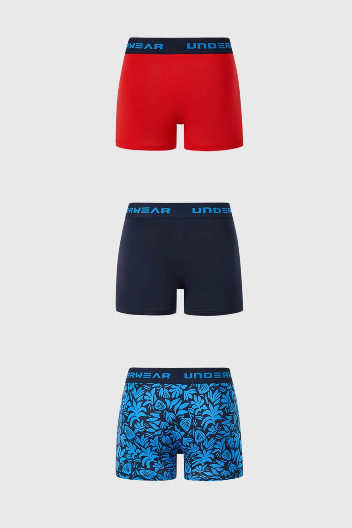 Boxer Hombre Tripack Liso Azul - Image 2