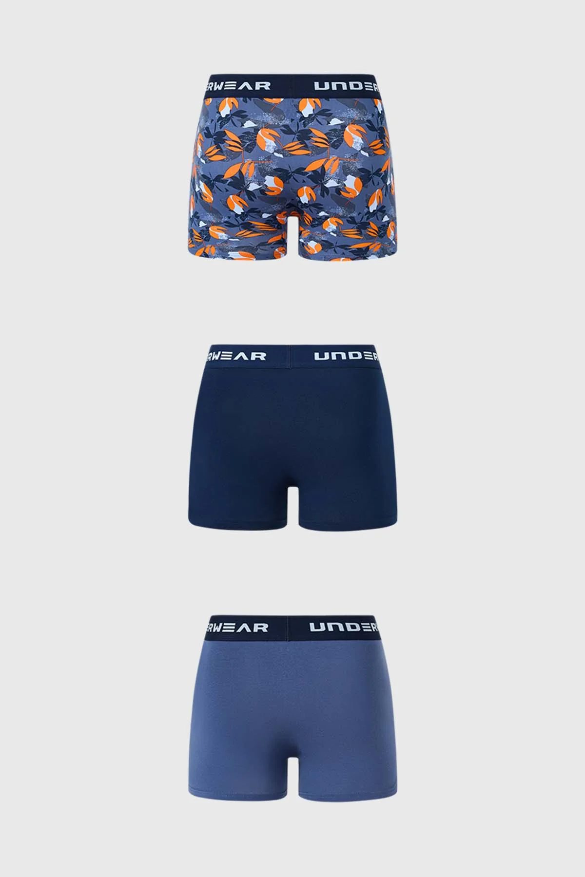 Boxer Hombre Tripack Liso Azul Marino - Image 2