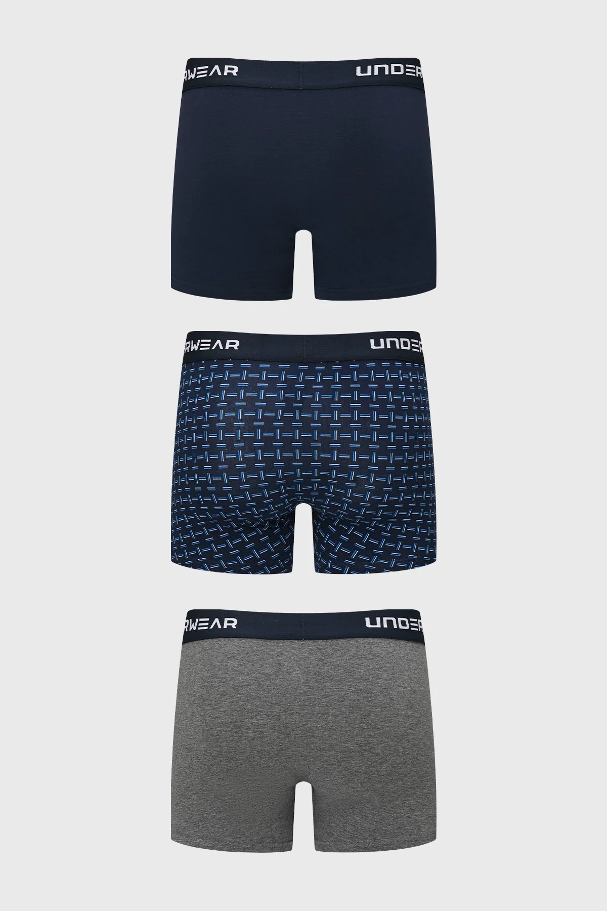 Boxer Hombre Tripack Liso Azul Marino - Image 2