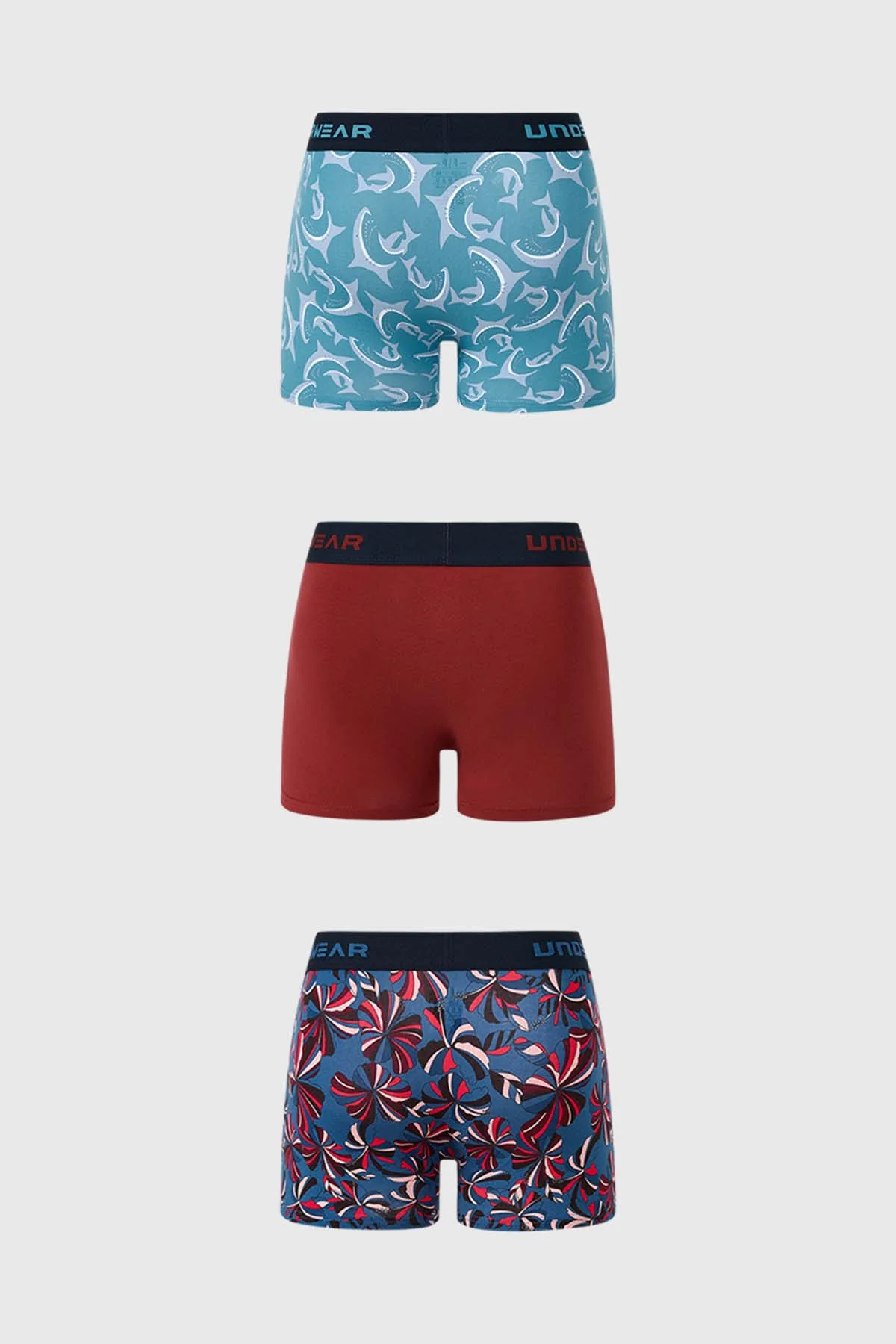 Boxer Hombre Tripack Liso Burdeo - Image 2