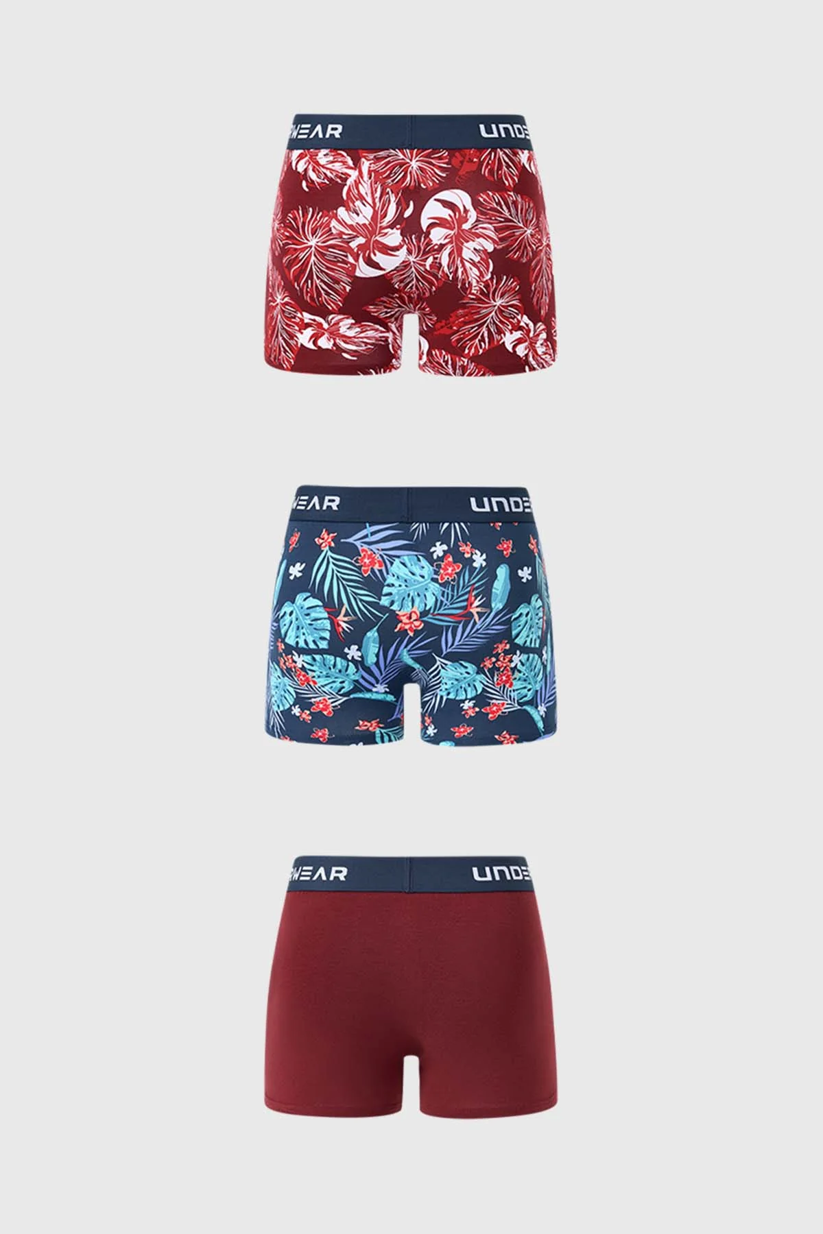 Boxer Hombre Tripack Liso Burdeo - Image 2