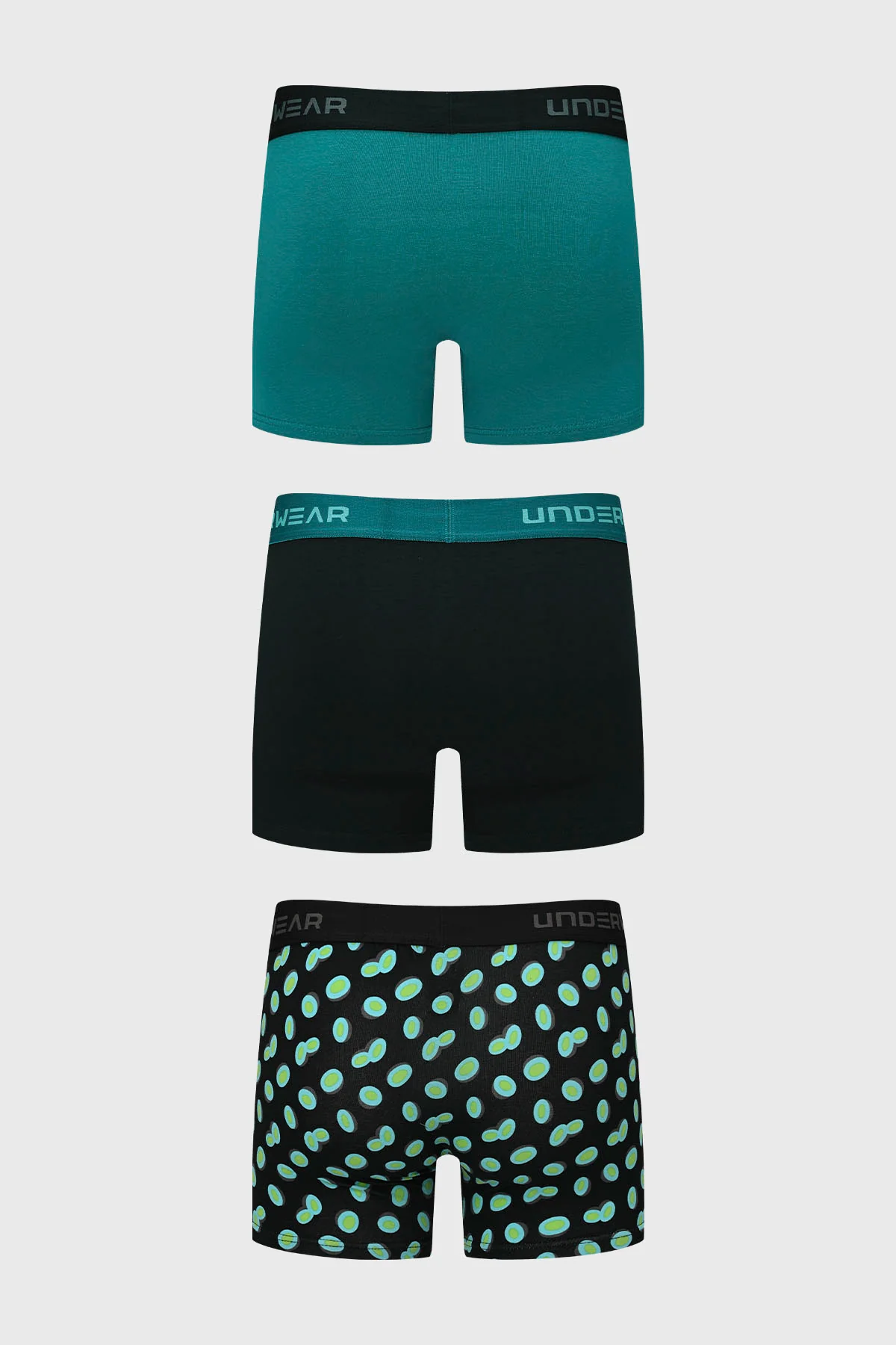 Boxer Hombre Tripack Liso Turquesa - Image 2