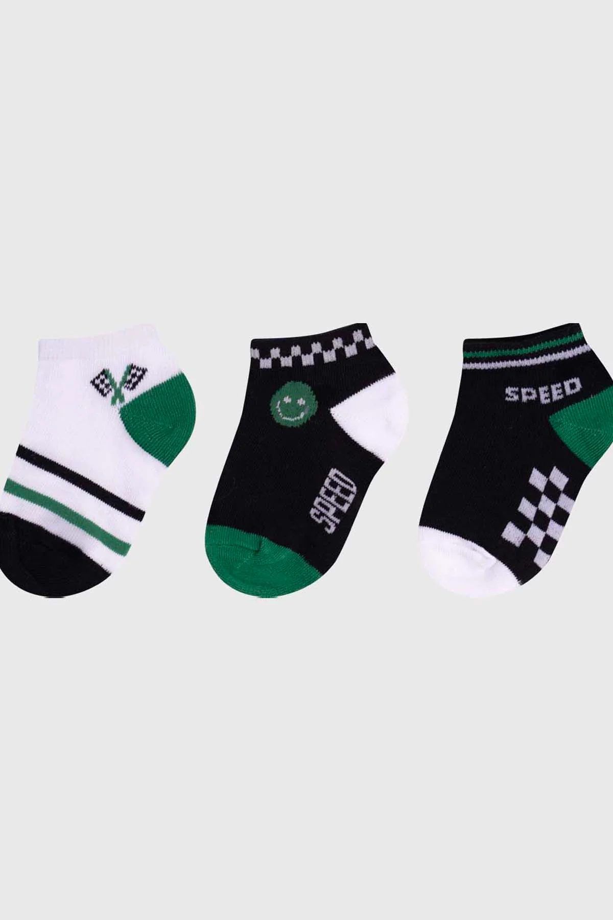 Calceta Deportiva Niño Tripack Verde - Image 2
