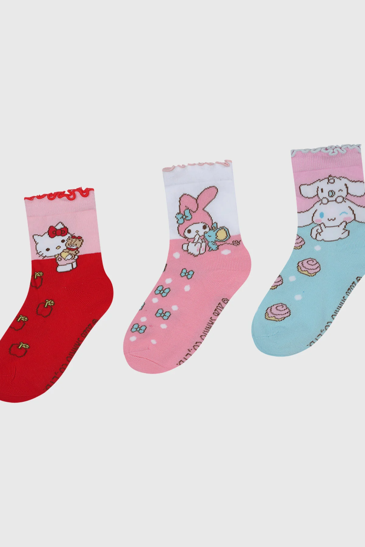 Calcetín Niña Tripack Hello Kitty Rosado - Image 2