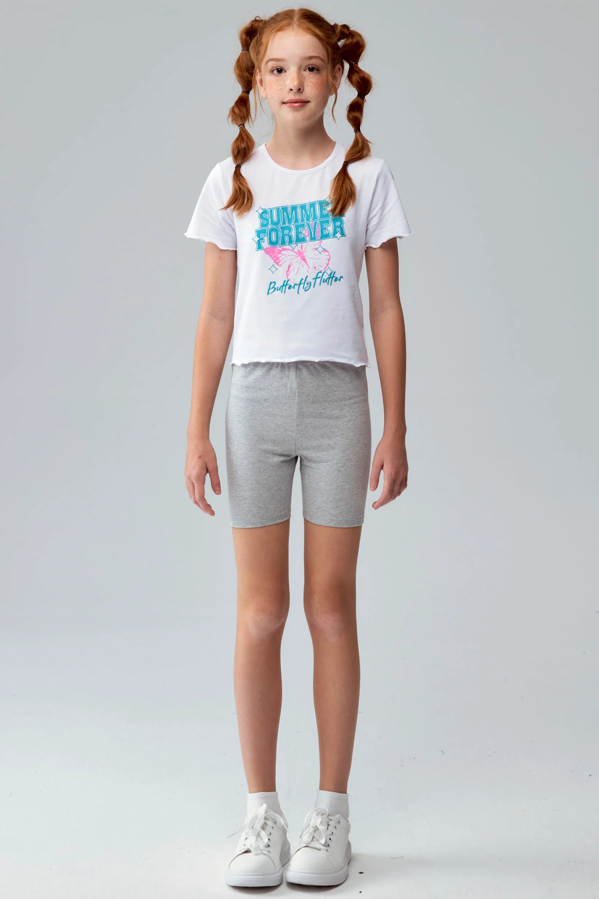 Calza Niña Biker Teens Rosado - Image 3