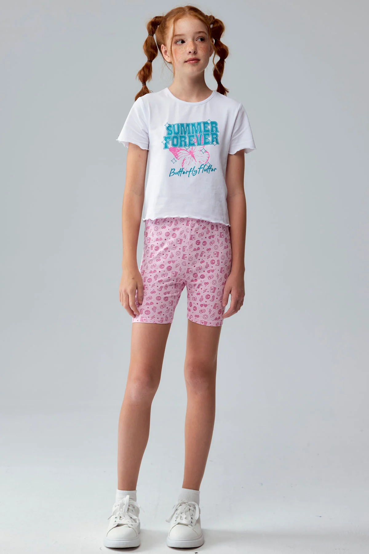 Calza Niña Biker Teens Rosado - Image 7