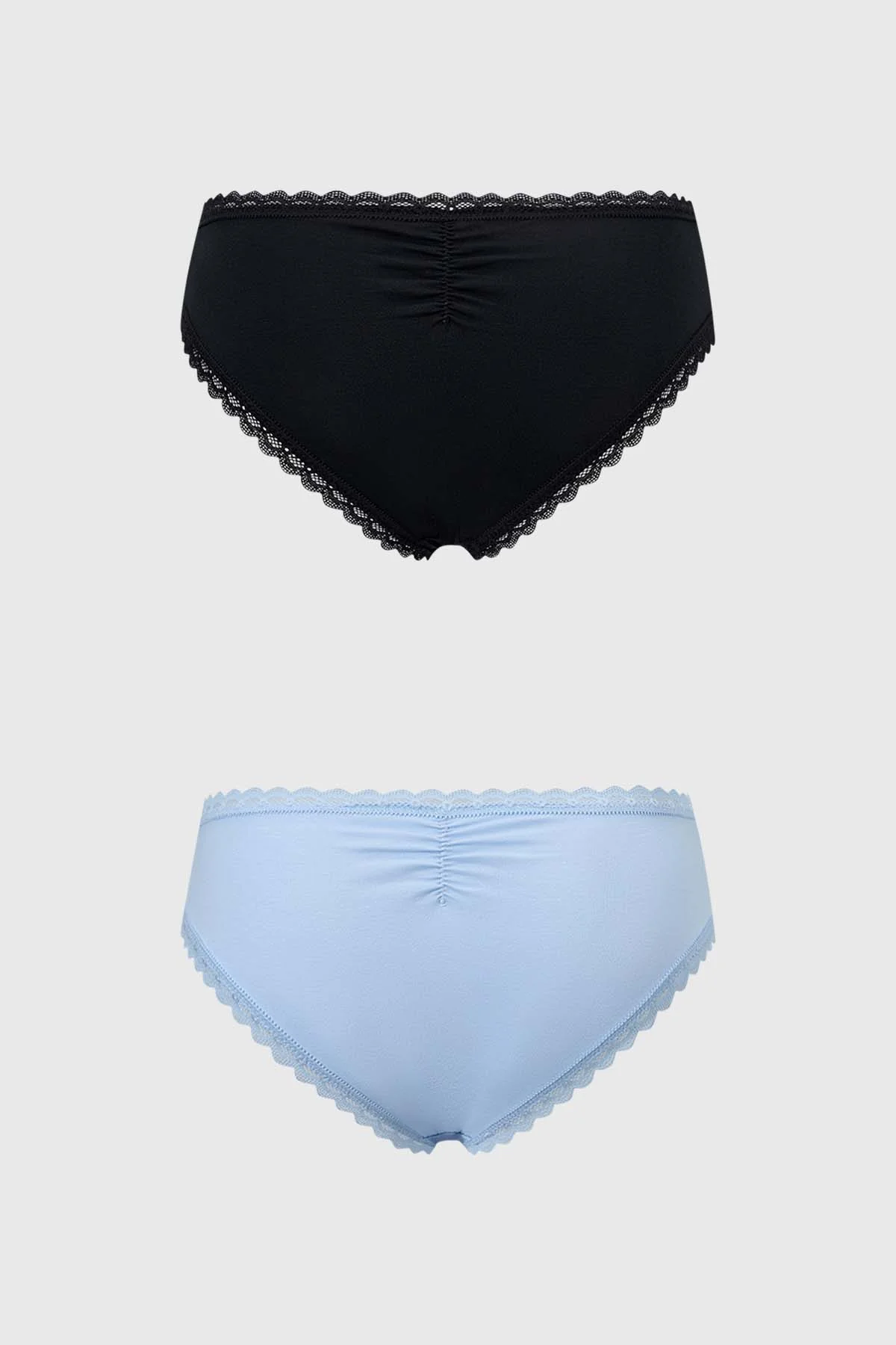 Calzón Mujer Bipack Bikini Encaje Push Azul Claro - Image 2