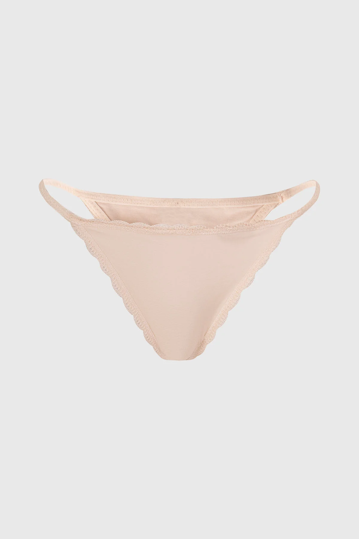 Calzón Mujer Colaless Tirante Encaje Beige - Image 2