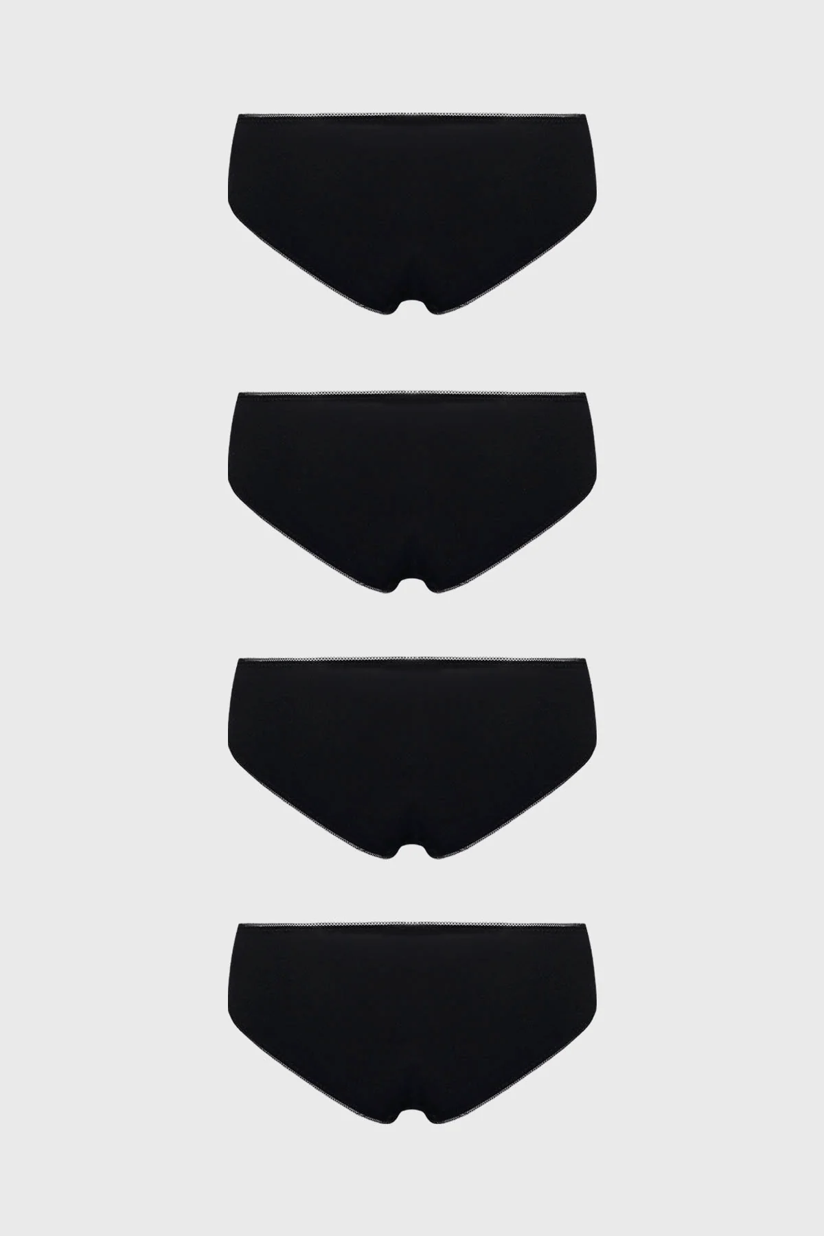 Calzón Mujer Pack4 Bikini Liso Negro - Image 2
