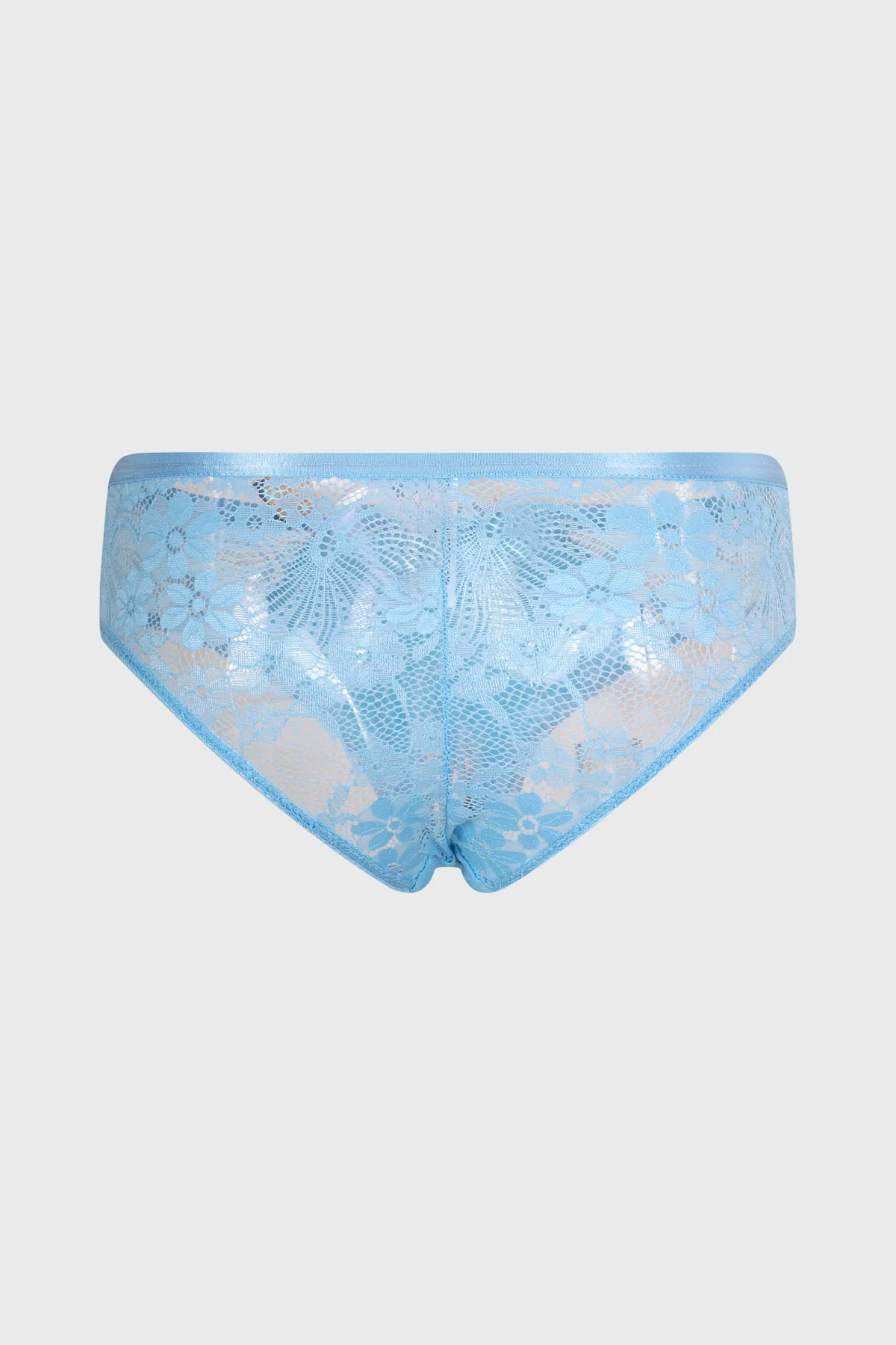 Calzón Mujer Pantaleta Con Encaje Celeste - Image 2