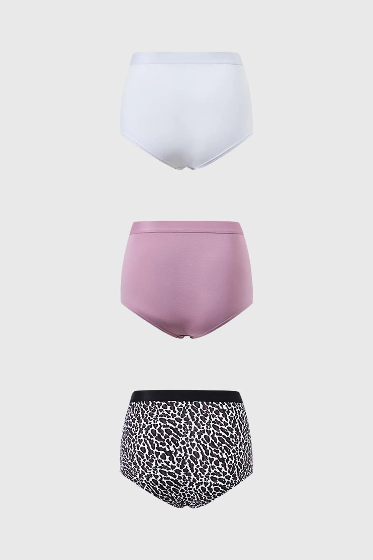 Calzón Mujer Short Triapck Liso Estampado Café Oscuro - Image 2