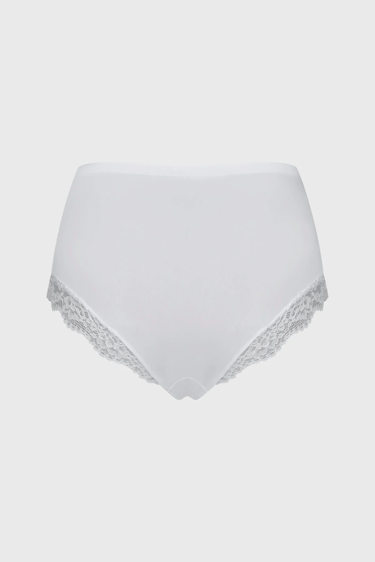 Calzón Mujer Tiro Alto Detalle Encaje Blanco - Image 2