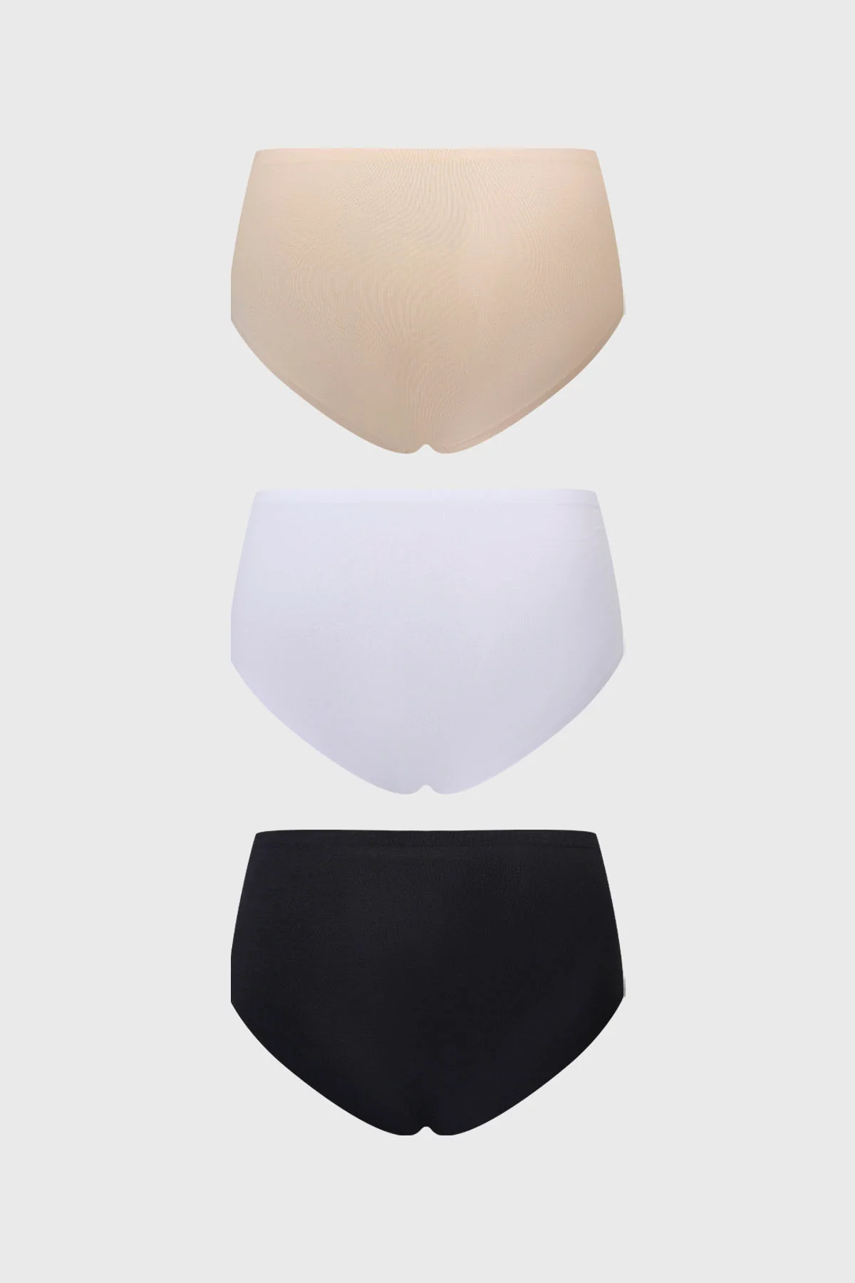 Calzón Mujer Tripack Algodón Liso Beige - Image 2