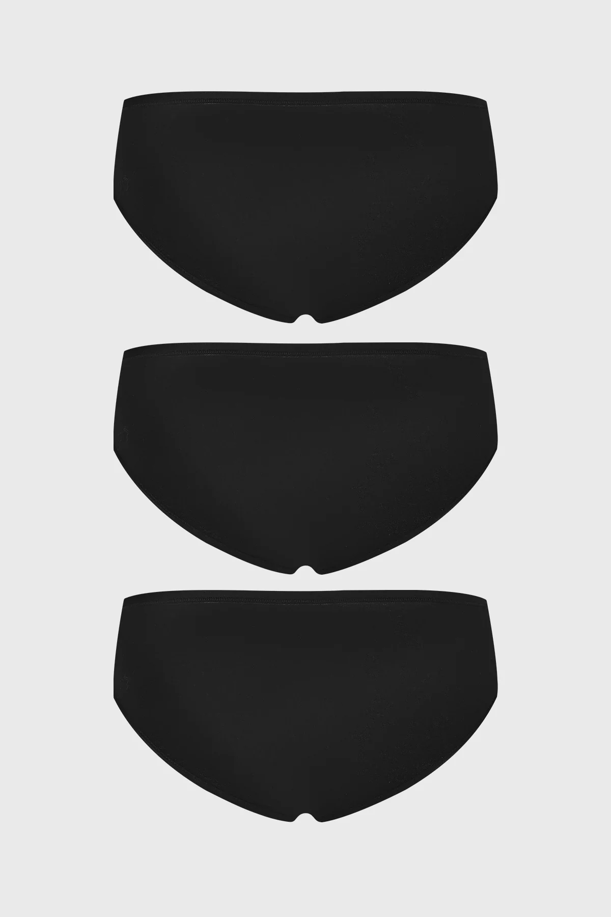 Calzón Mujer Tripack Algodón Liso Negro - Image 2