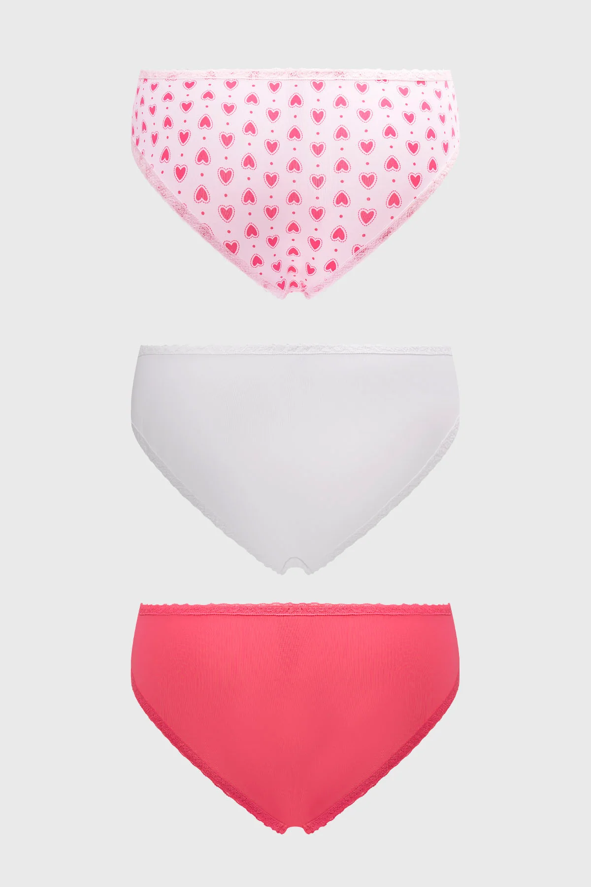 Calzón Mujer Tripack Bikini Estampado Fucsia - Image 2