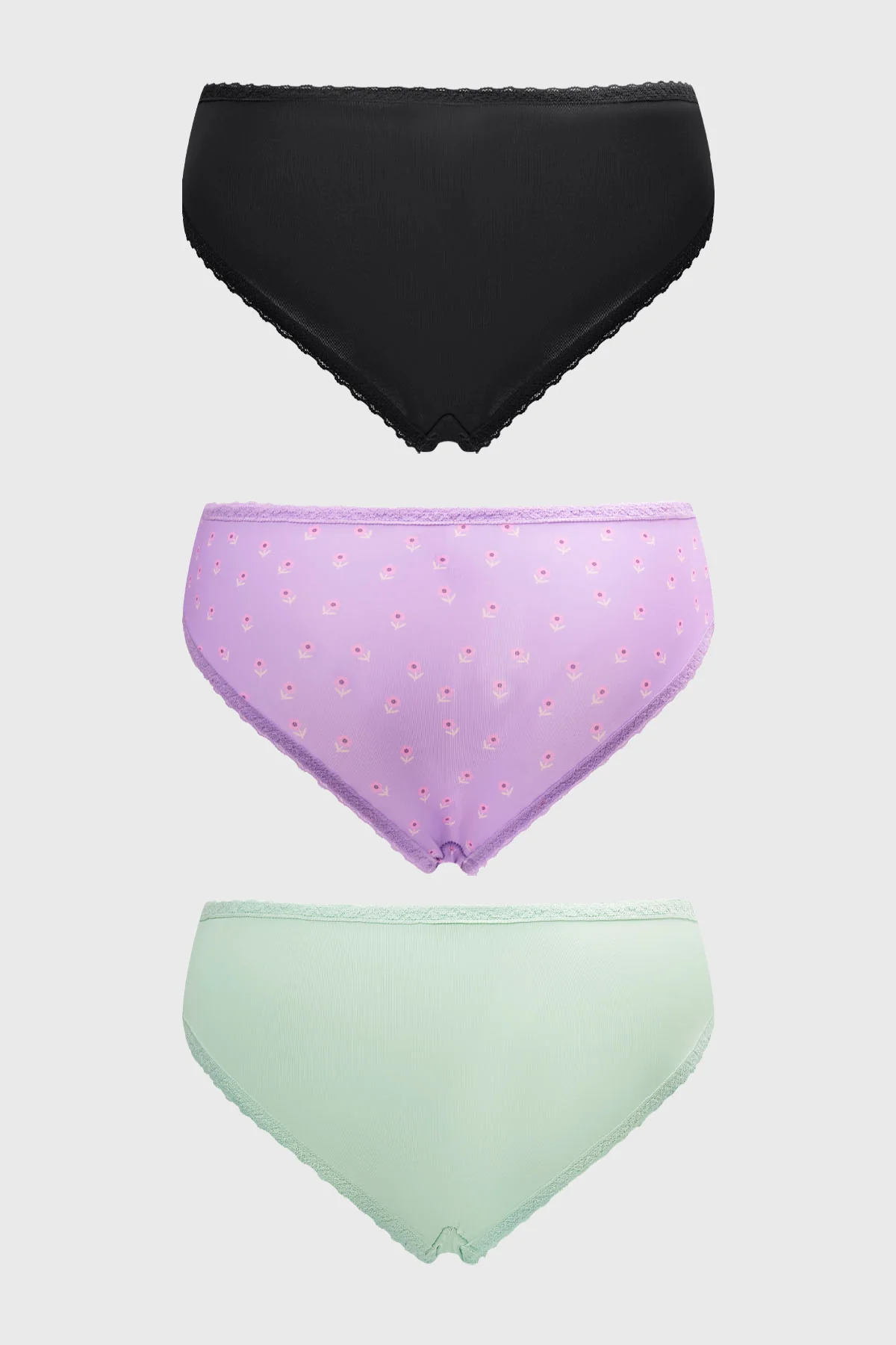 Calzón Mujer Tripack Bikini Estampado Lila - Image 2
