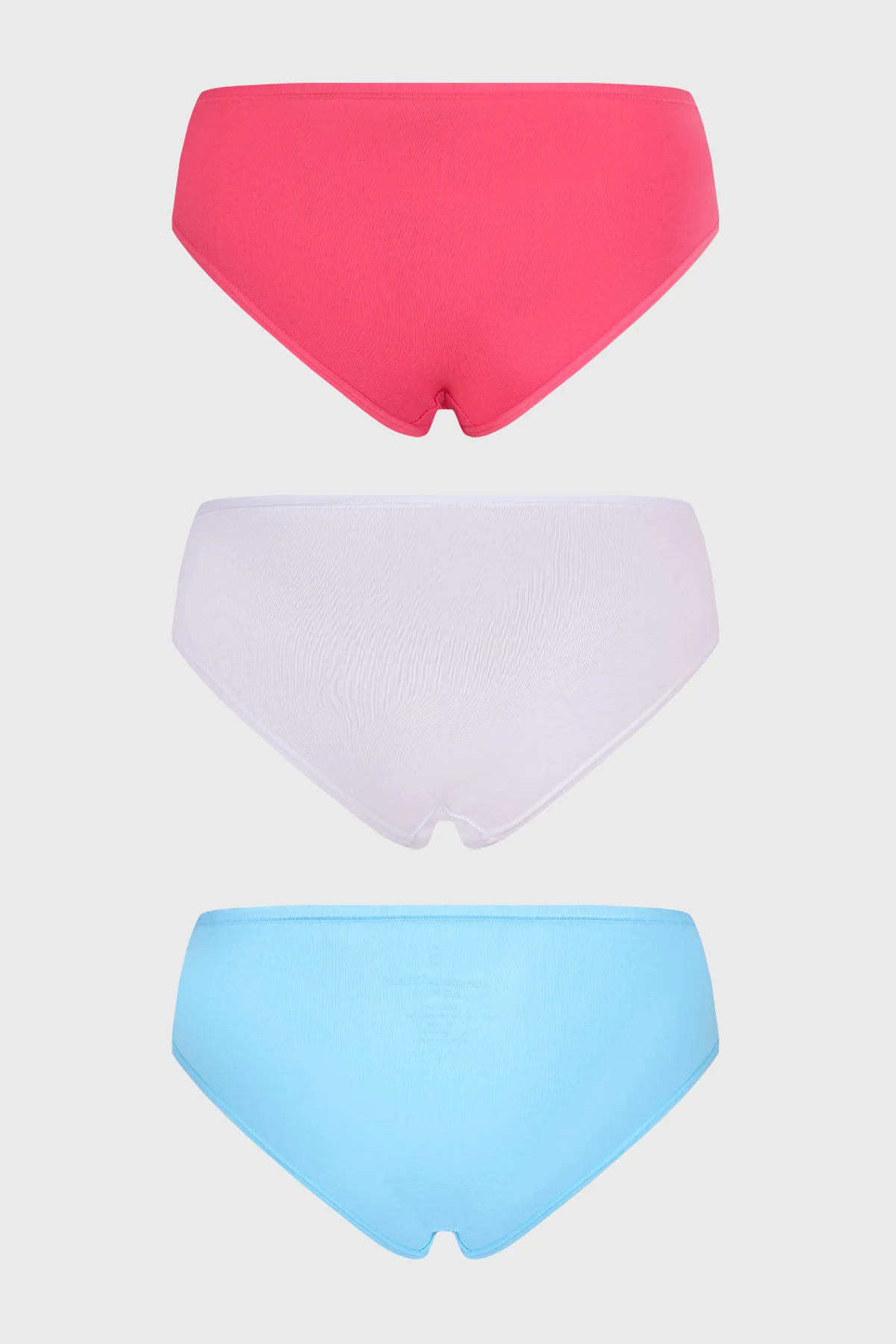 Calzón Mujer Tripack Bikini Liso Celeste - Image 2