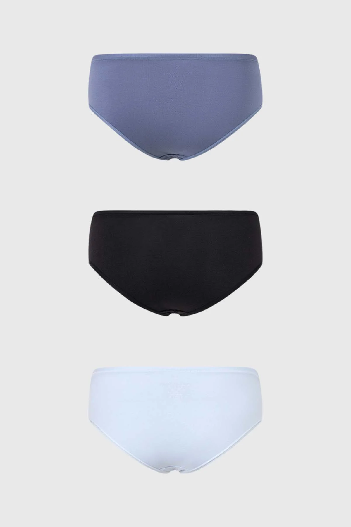 Calzón Mujer Tripack Bikini Liso Negro - Image 2