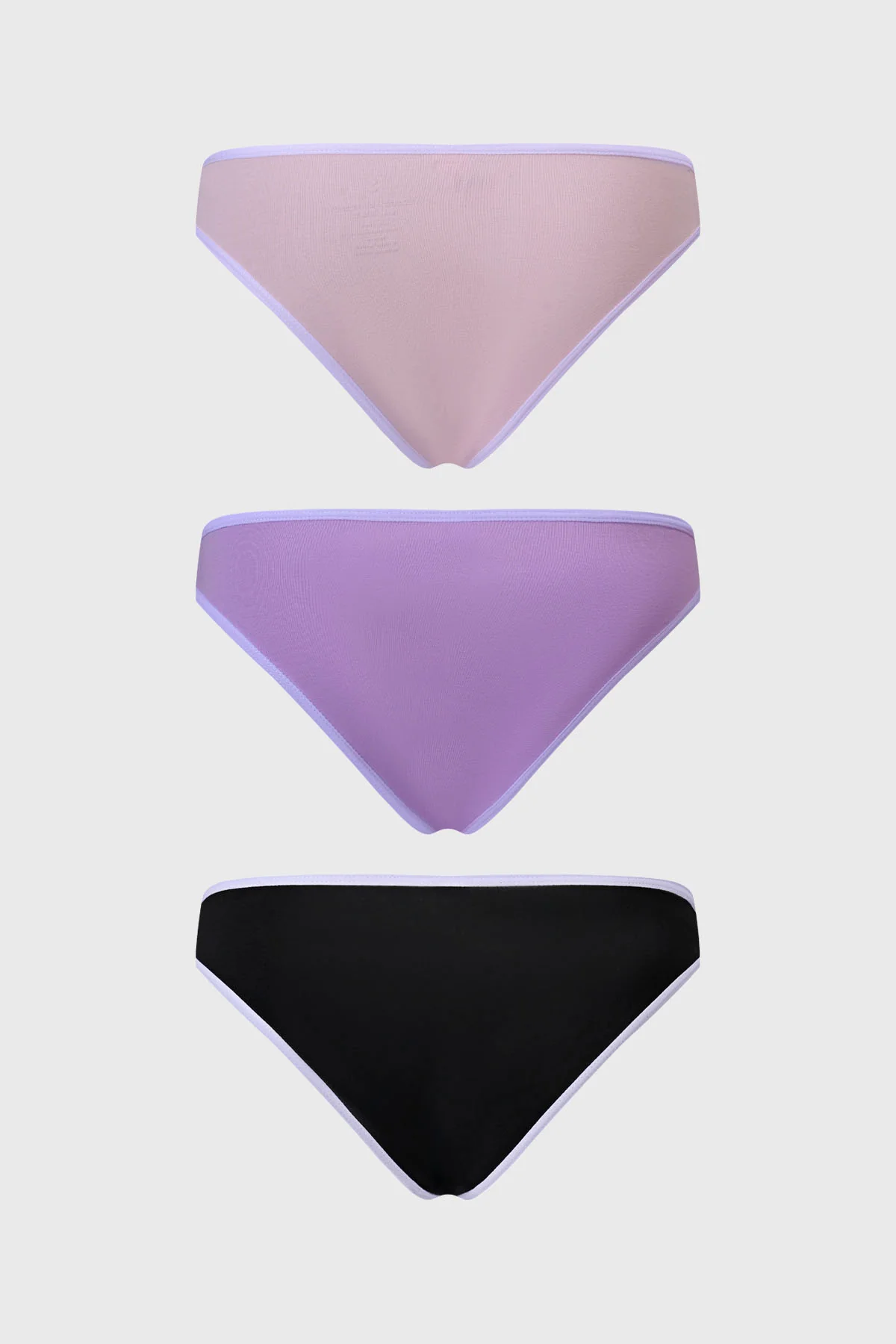 Calzón Mujer Tripack Bikini Liso Palo Rosa - Image 2